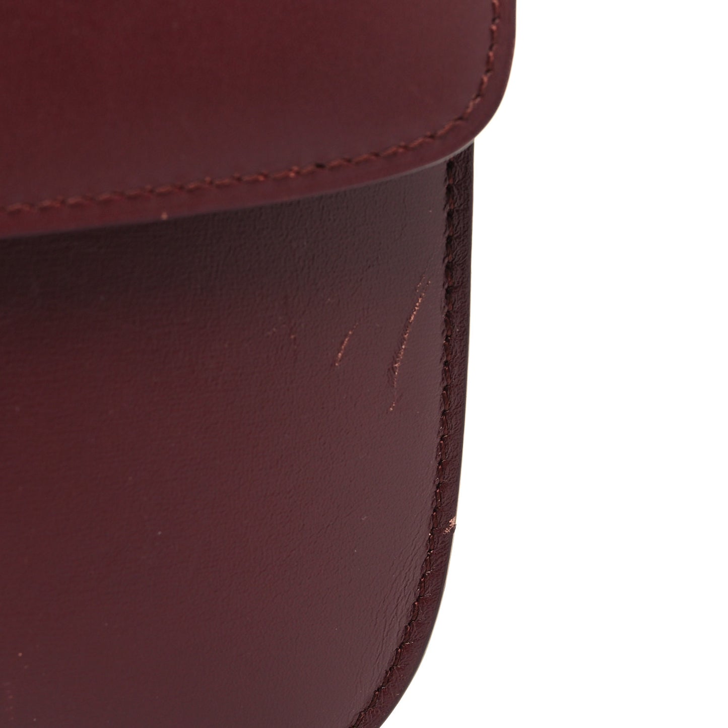 Box Calfskin Medium Classic Box Flap Bag Burgundy