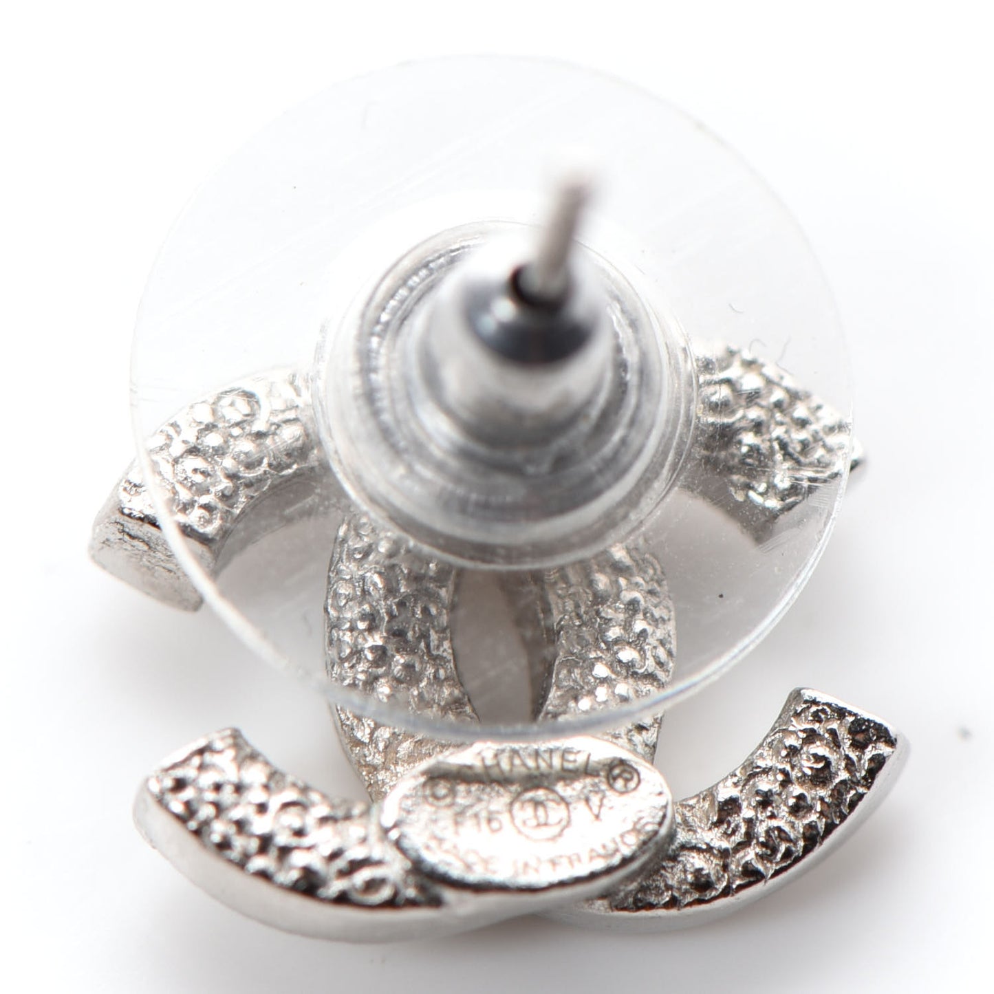 Crystal CC Earrings Silver