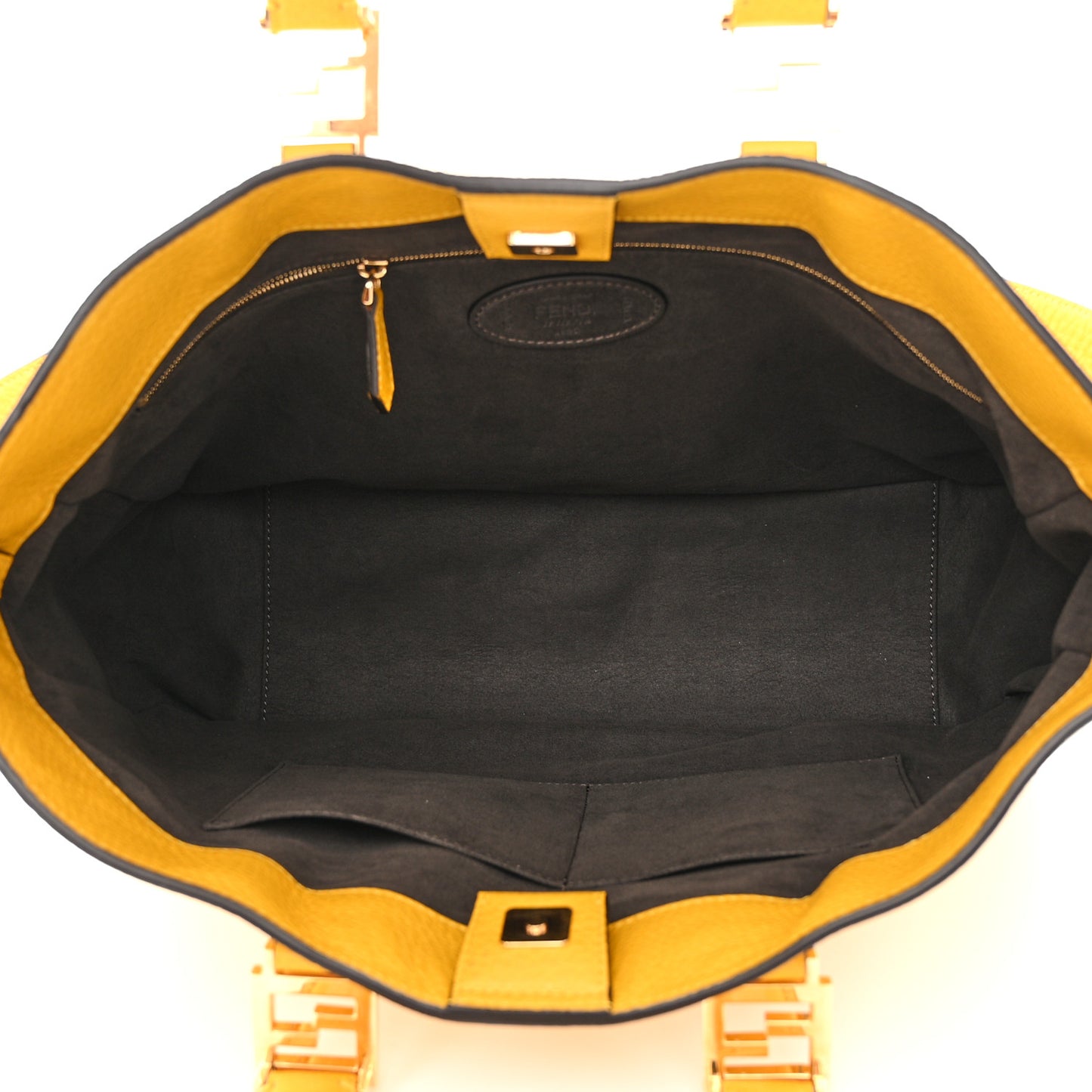 Cuoio Romano Selleria Medium FF Tote Sunflower