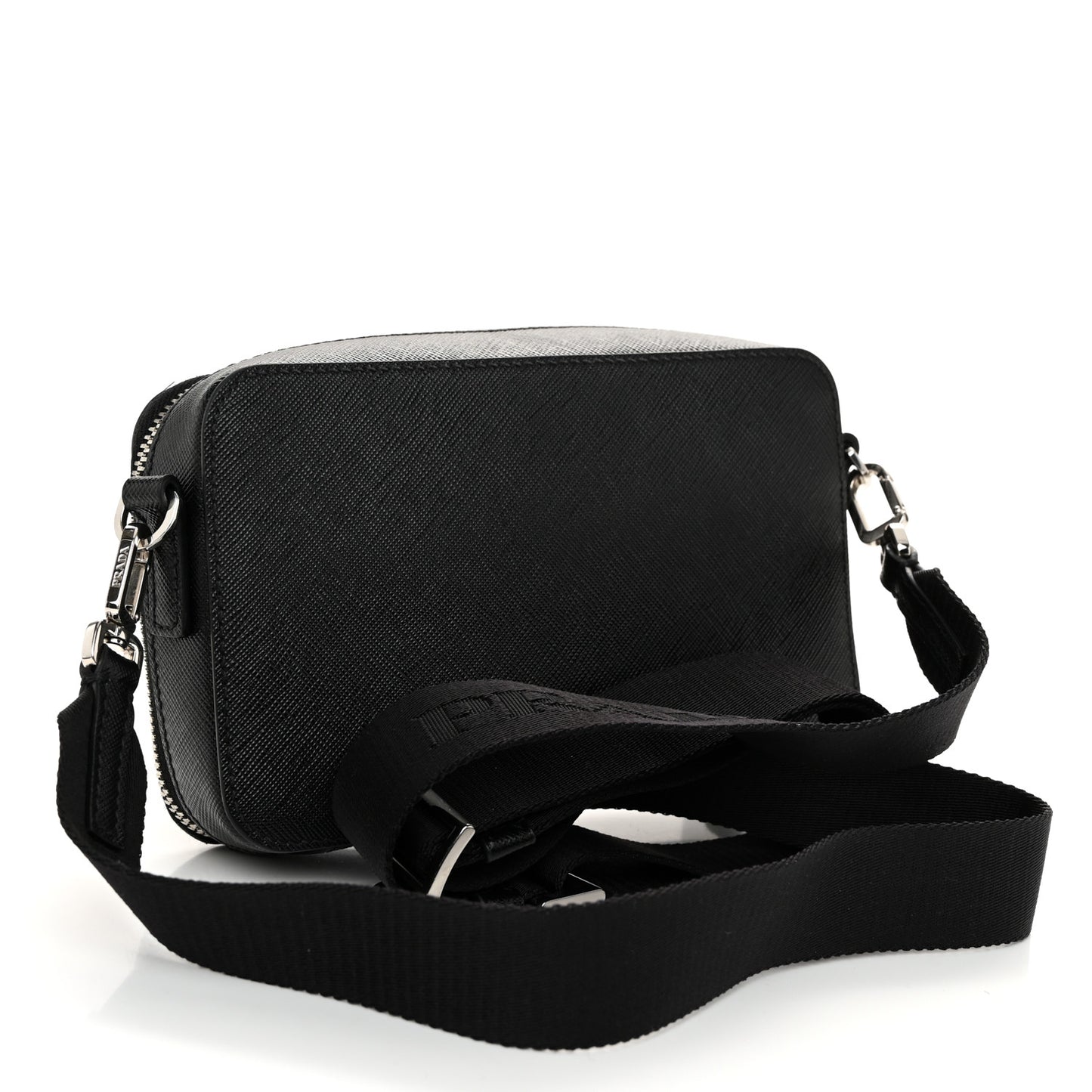 Saffiano Travel Small Brique Crossbody Bag Black