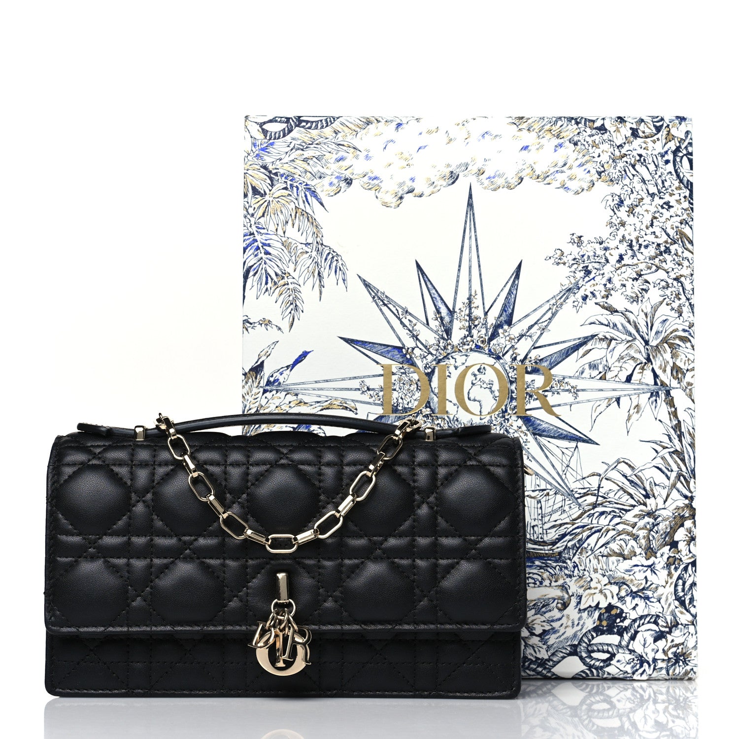 Christian Dior Lambskin Cannage Mini My Dior Bag Black 10 of 10