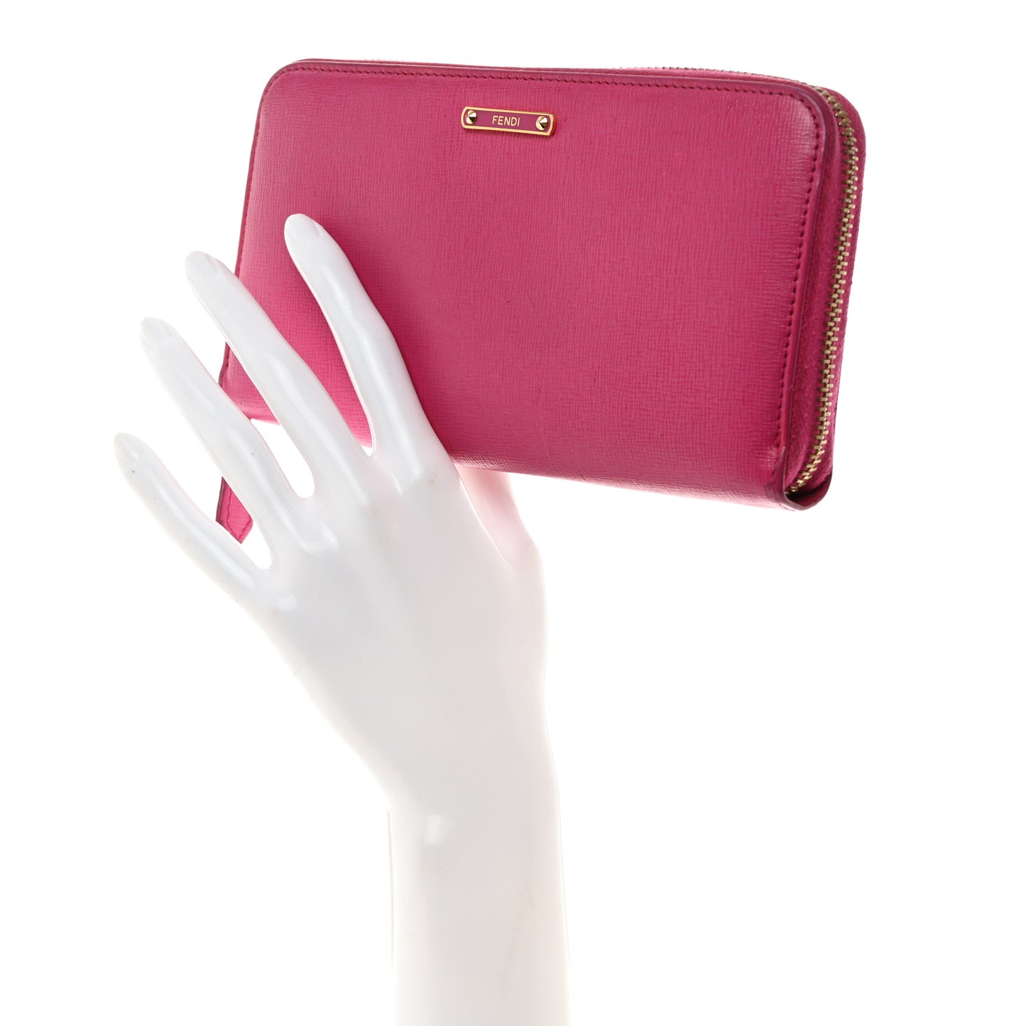 Vitello Elite Zip Around Wallet Ciclamino