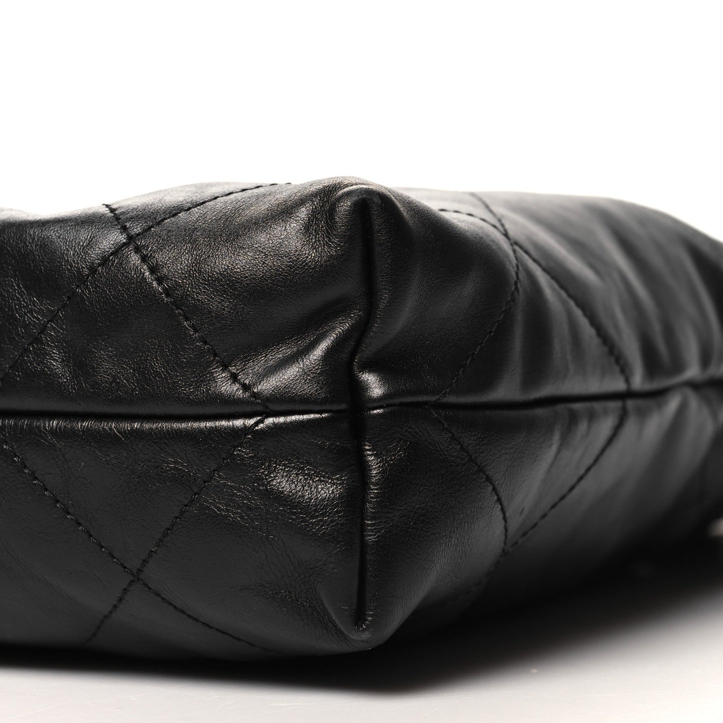 Shiny Calfskin Quilted Small Chanel 22 Black