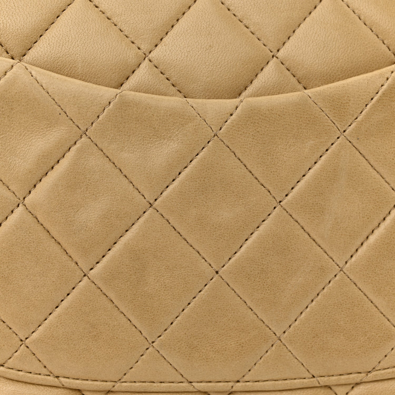 Chanel Lambskin Quilted Medium Double Flap Beige 14 of 15