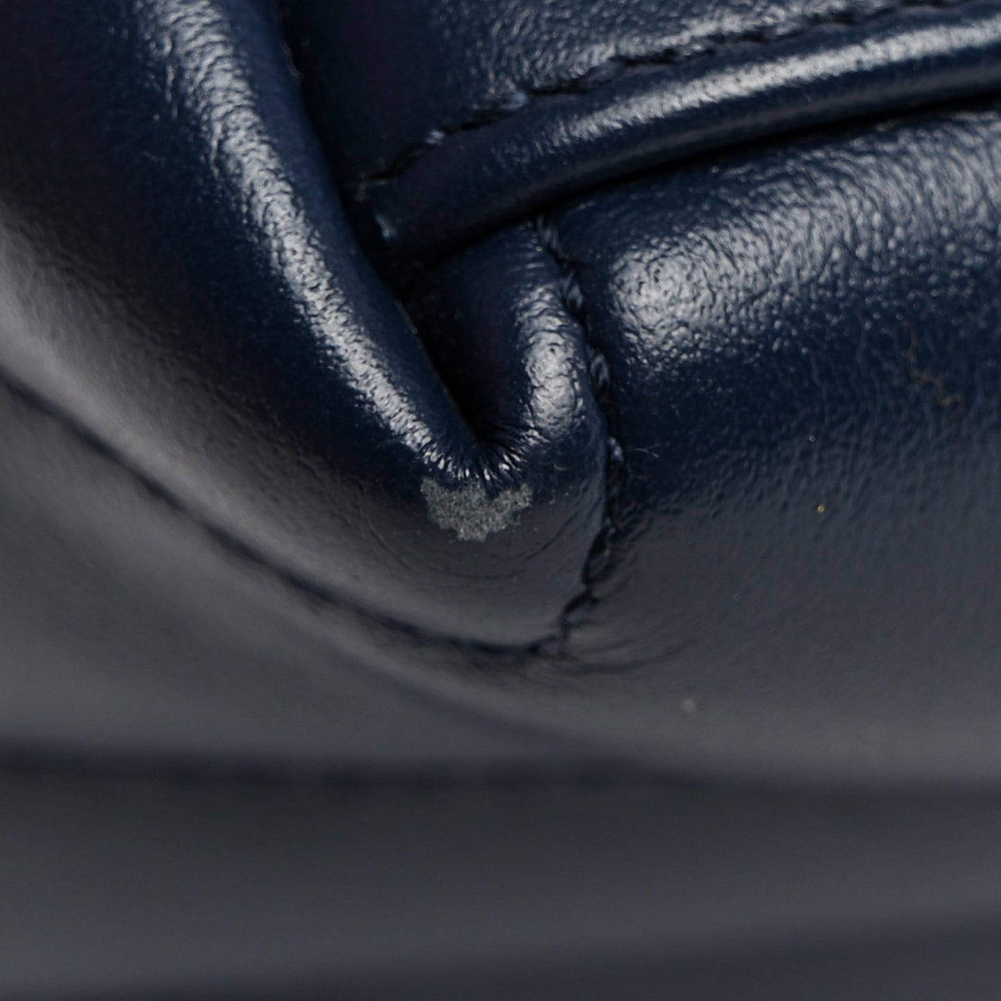 Calfskin Y Quilted Monogram Small Loulou Chain Satchel Denim Blue