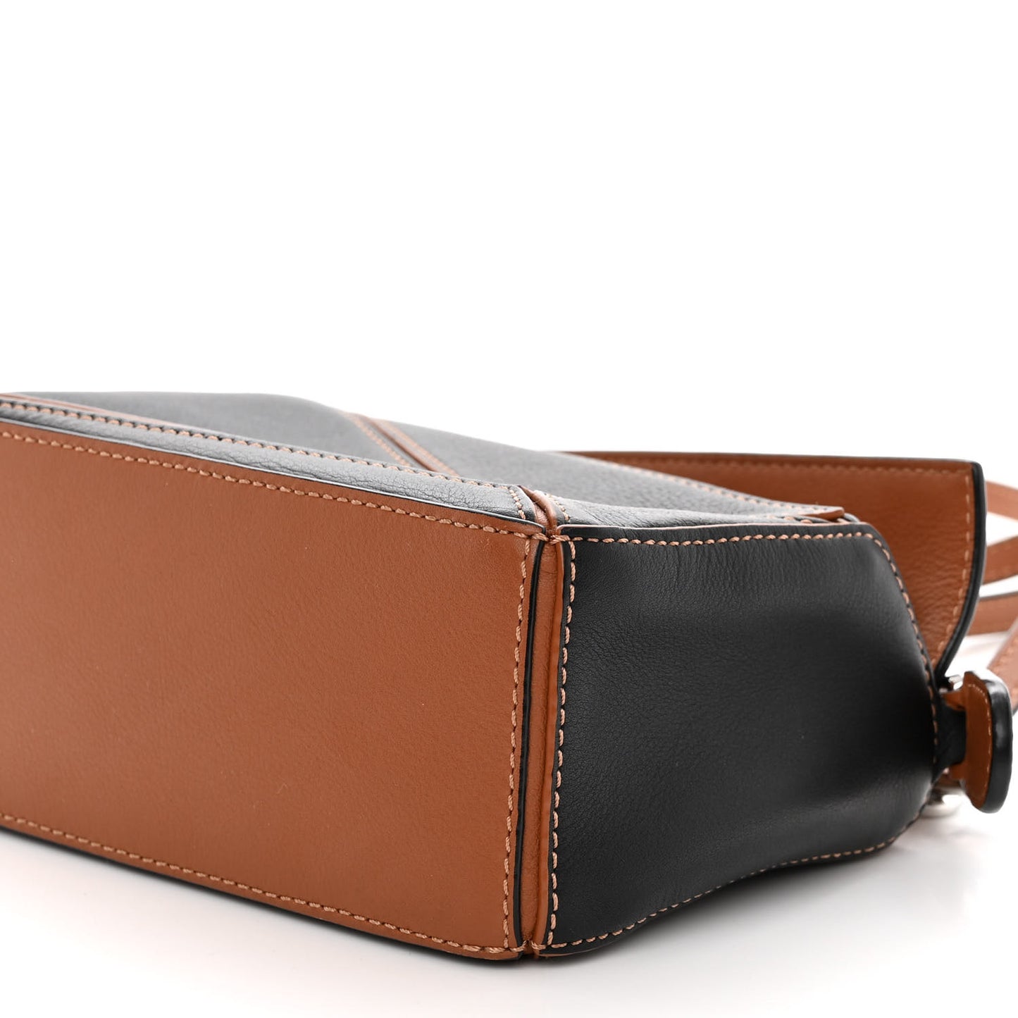 Calfskin Mini Puzzle Bag Tan Black