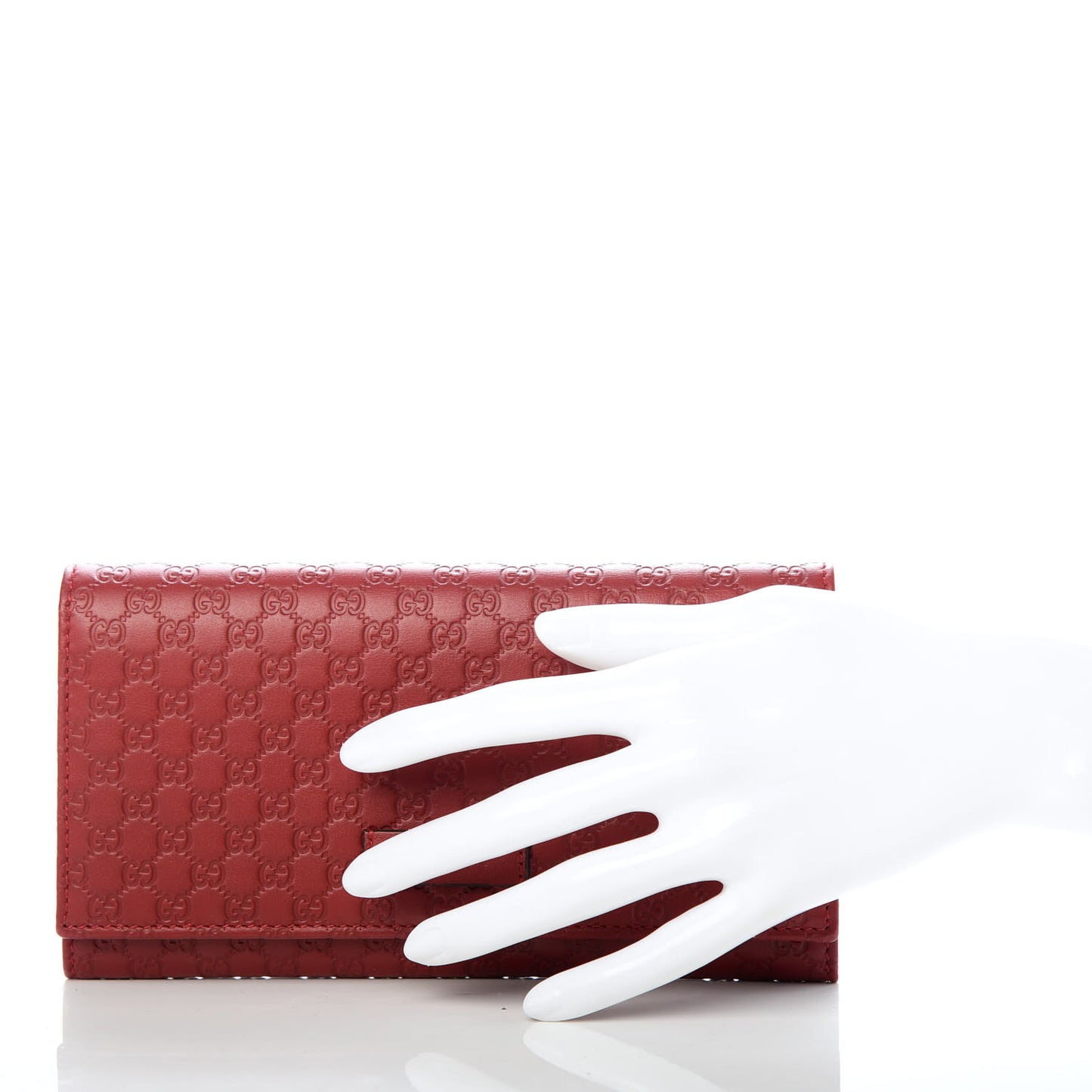 Soft Microguccissima Continental Wallet Red