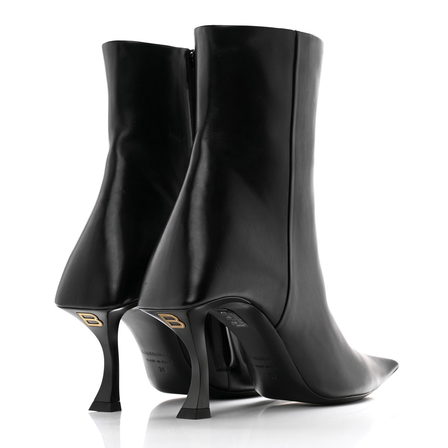 Calfskin Hourglass Bootie 38 Black