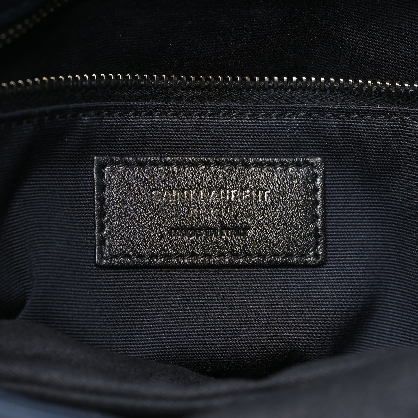 Crinkled Calfskin Matelasse Monogram Medium Niki Chain Satchel Deep Marine