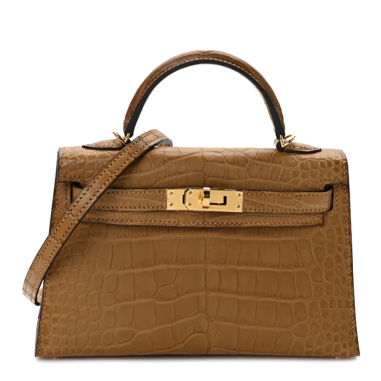 Matte Alligator Mini Kelly Sellier 20 Kraft