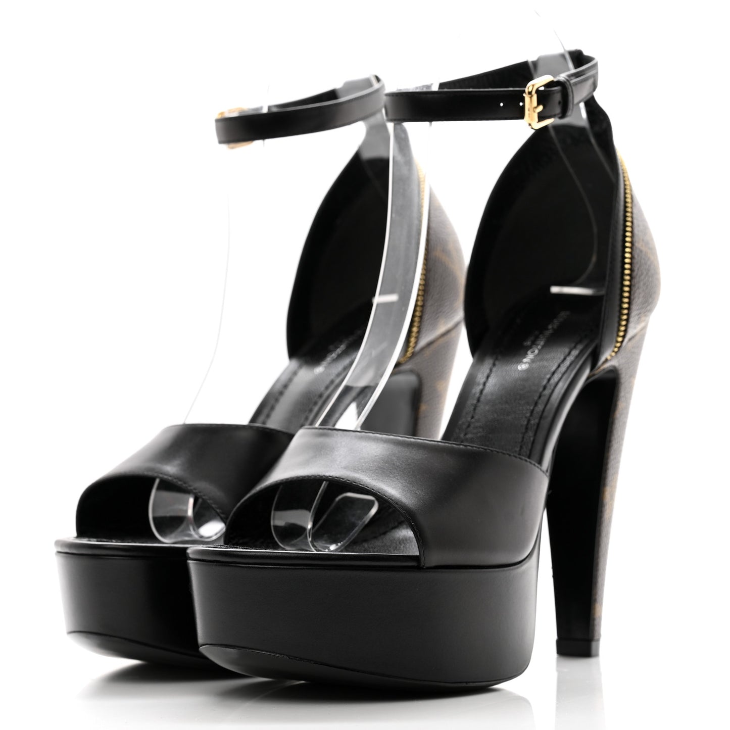 Monogram Afterglow Platform Sandals 36.5 Black