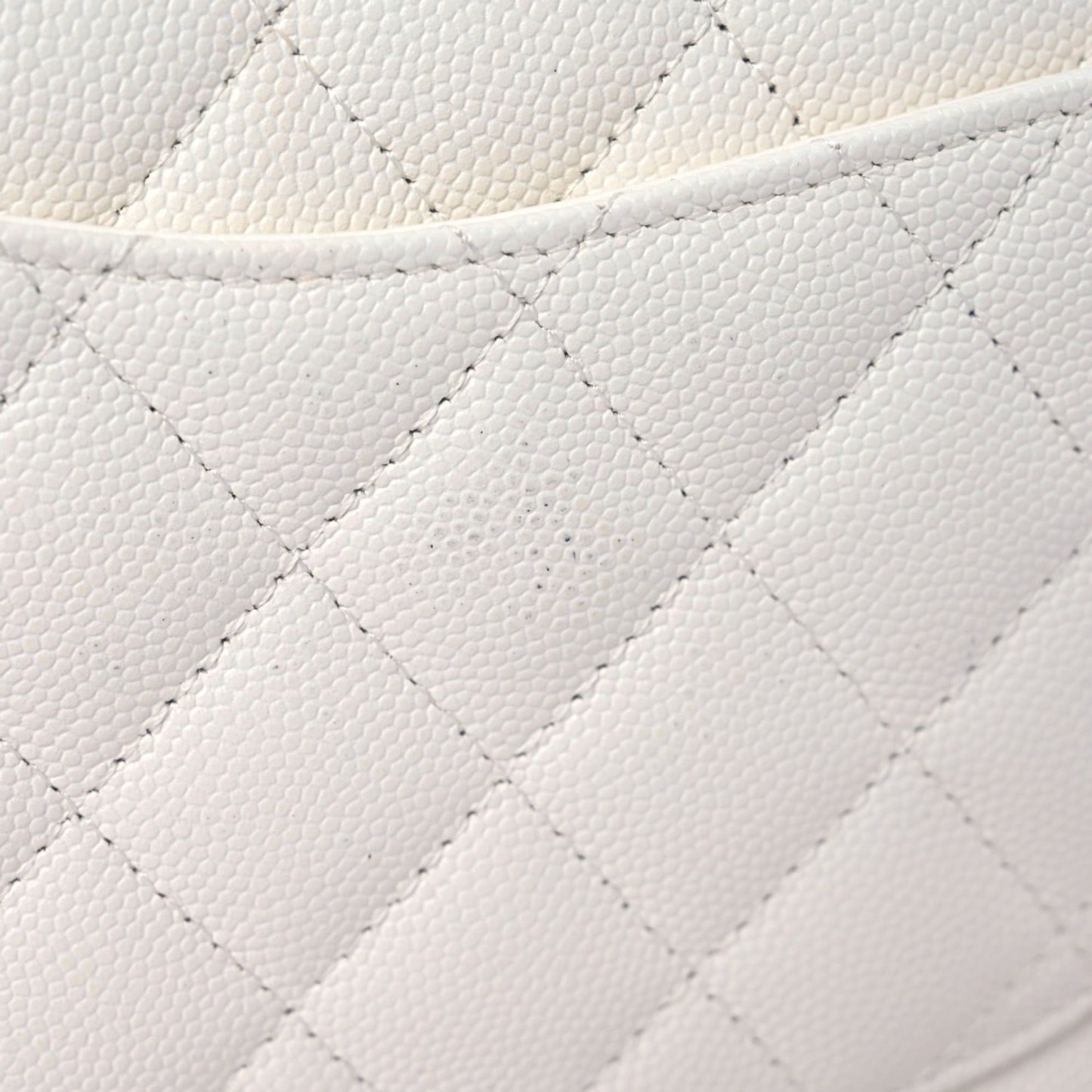 Caviar Quilted Small Double Flap White