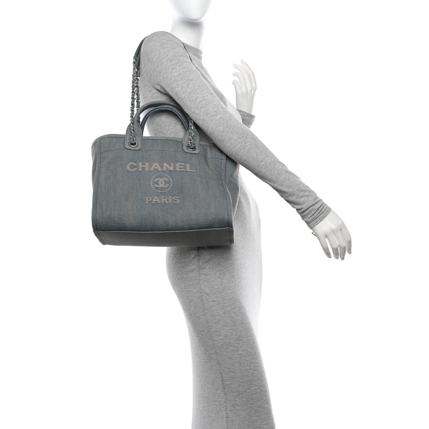 Denim Small Deauville Tote Light Blue