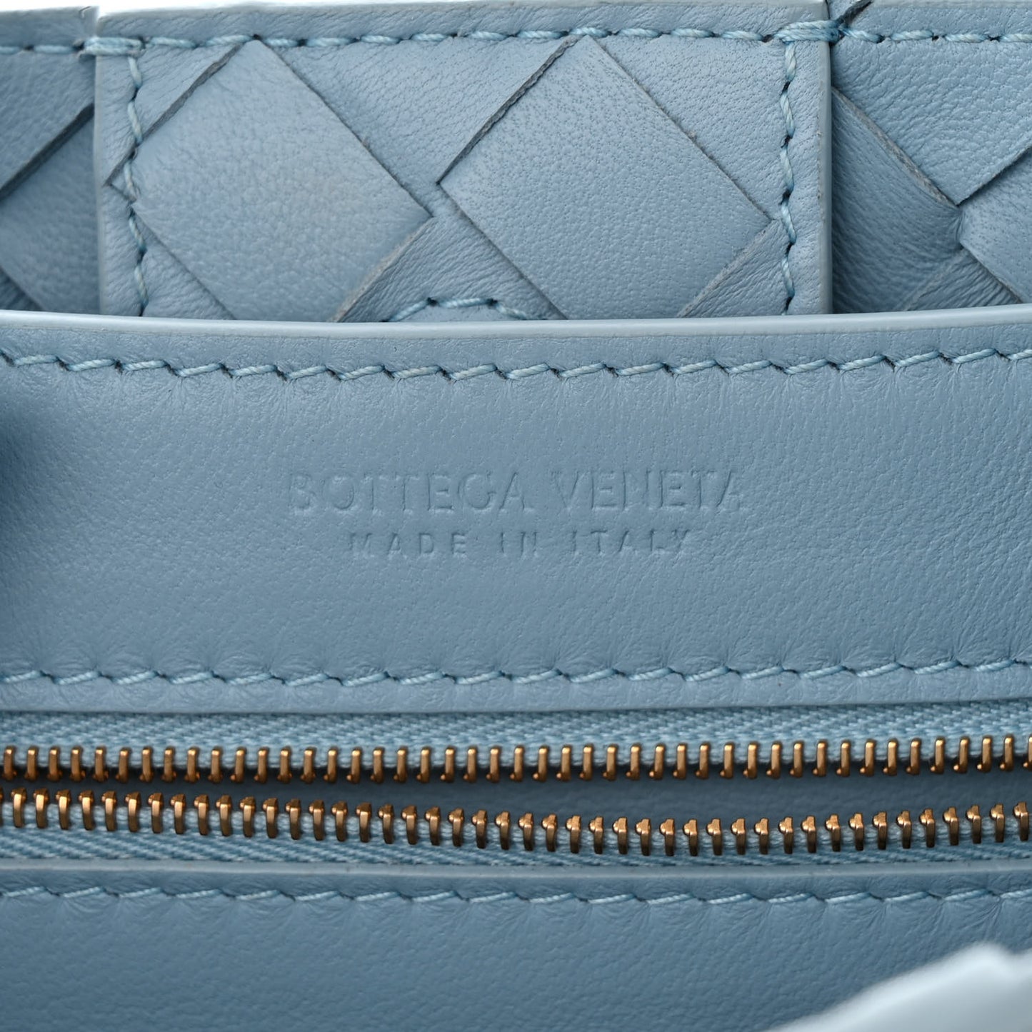 Nappa Intrecciato Small Andiamo With Chain Shoulder Bag Ice