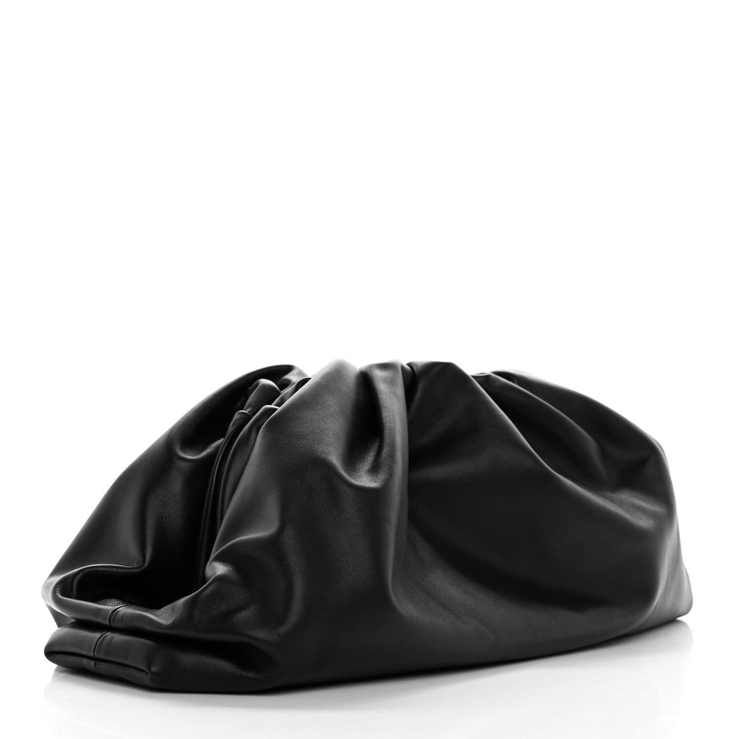 Bottega Veneta Smooth Butter Calf The Pouch Oversized Clutch Black 3 of 7