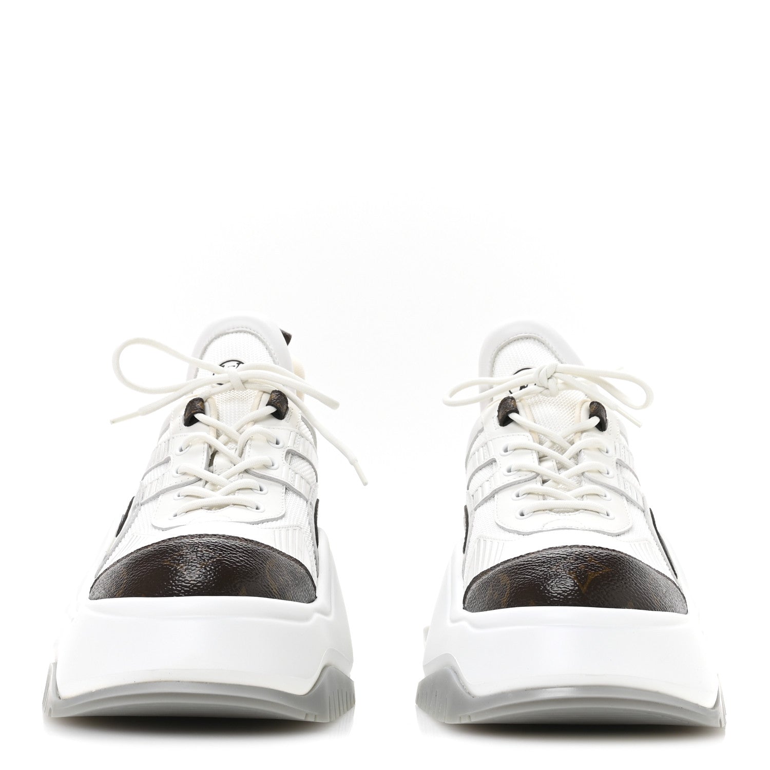 Louis Vuitton Calfskin Monogram Mens LV Archlight 2.0 Platform Sneakers 8.5 White 3 of 8