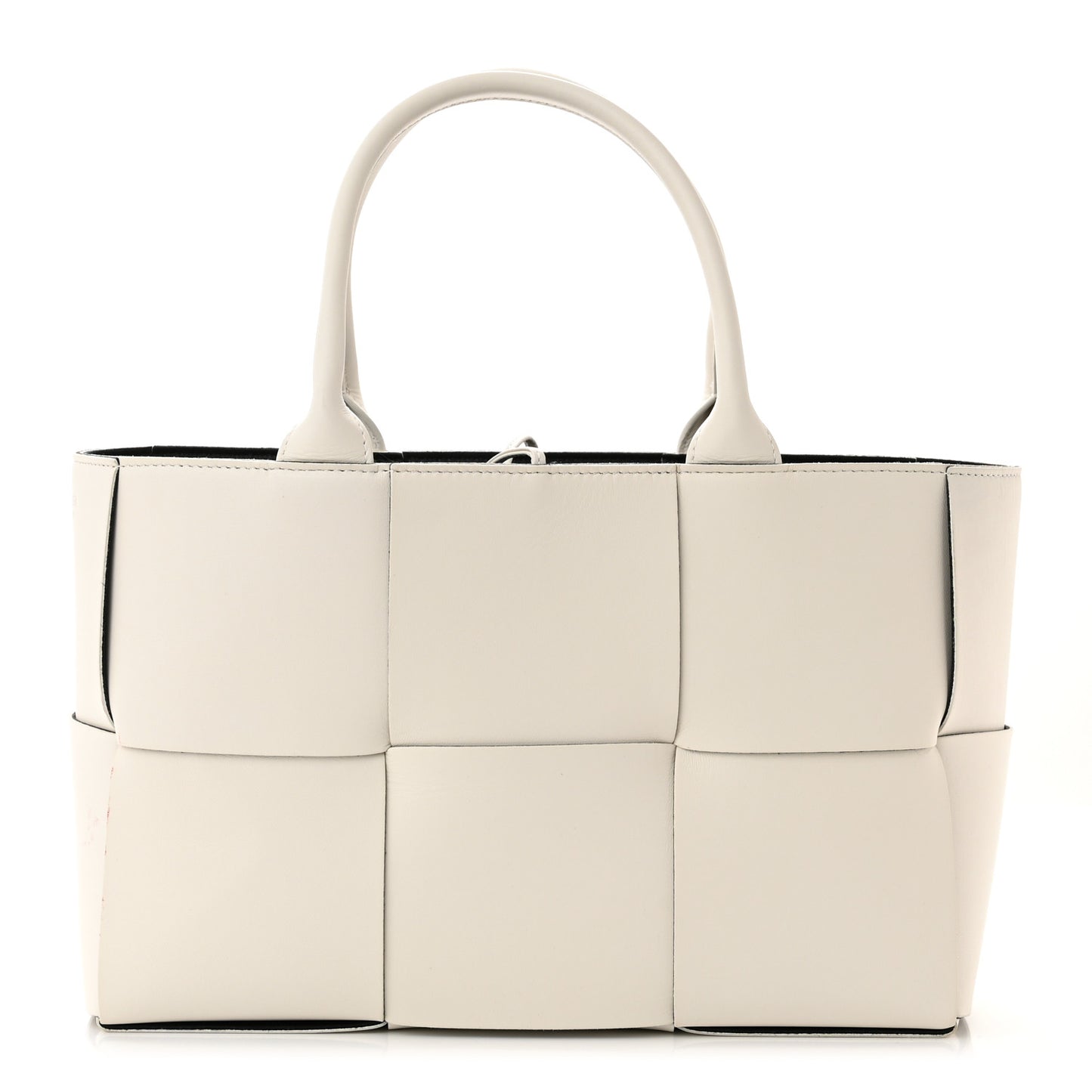 Nappa Maxi Intrecciato Medium Arco Tote Chalk Black