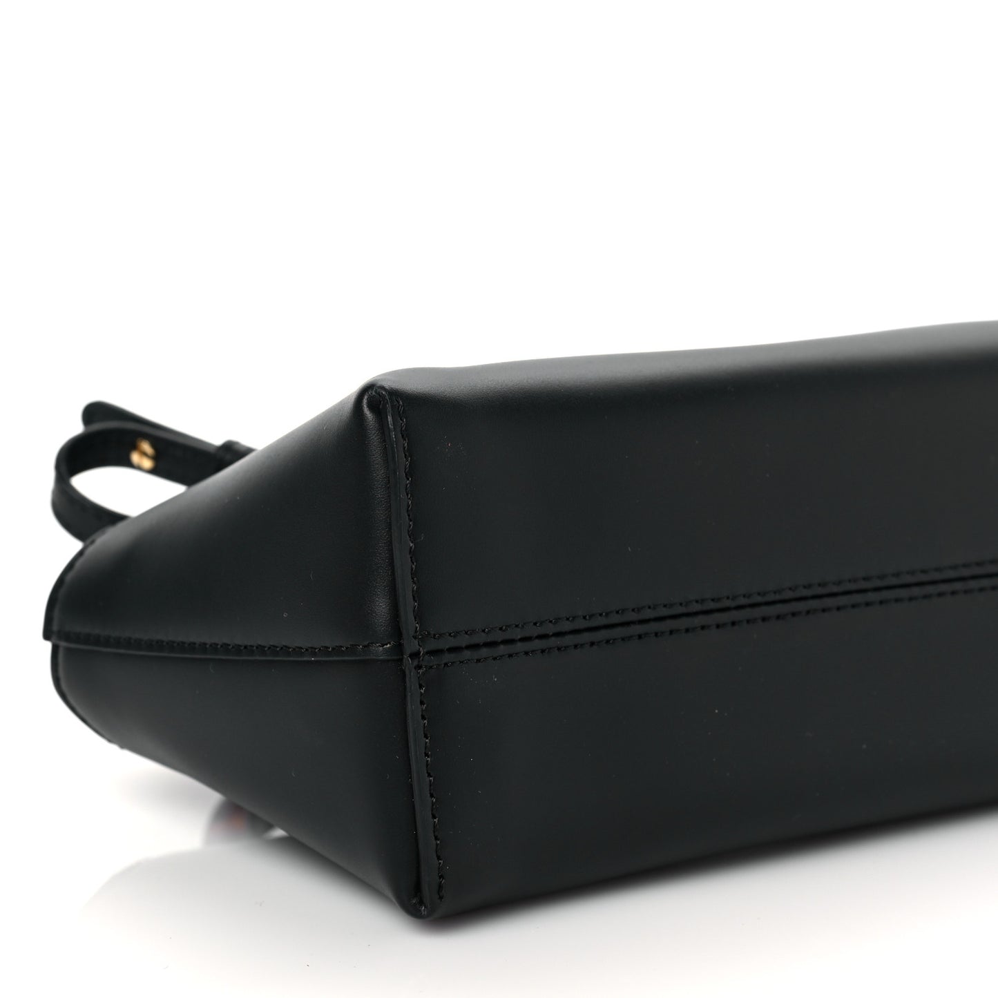 Vitello King Plexiglass Logo Embossed Mini By The Way Top Handle Boston Bag Black