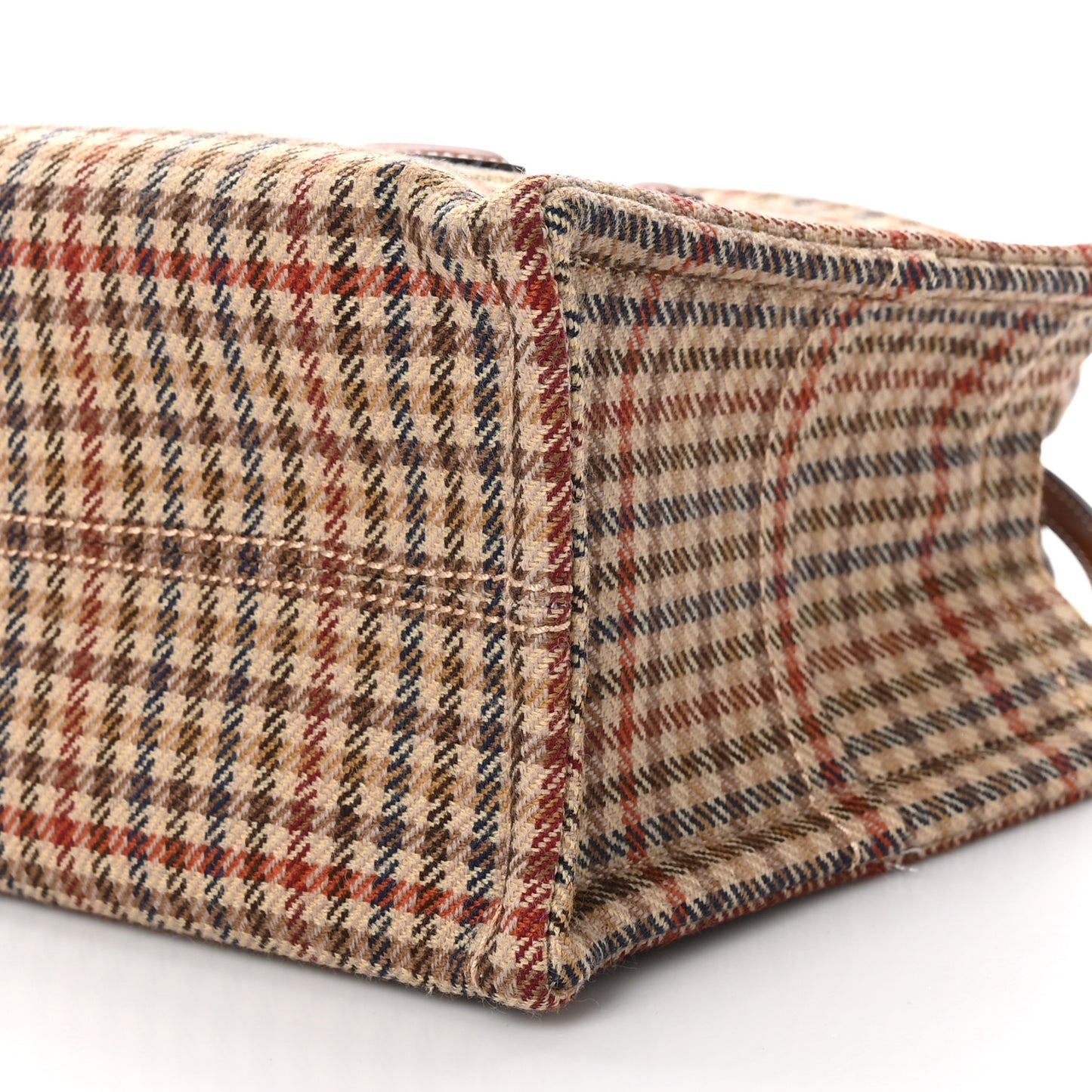 Tweed Calfskin Triomphe Small Cabas Thais Multicolor
