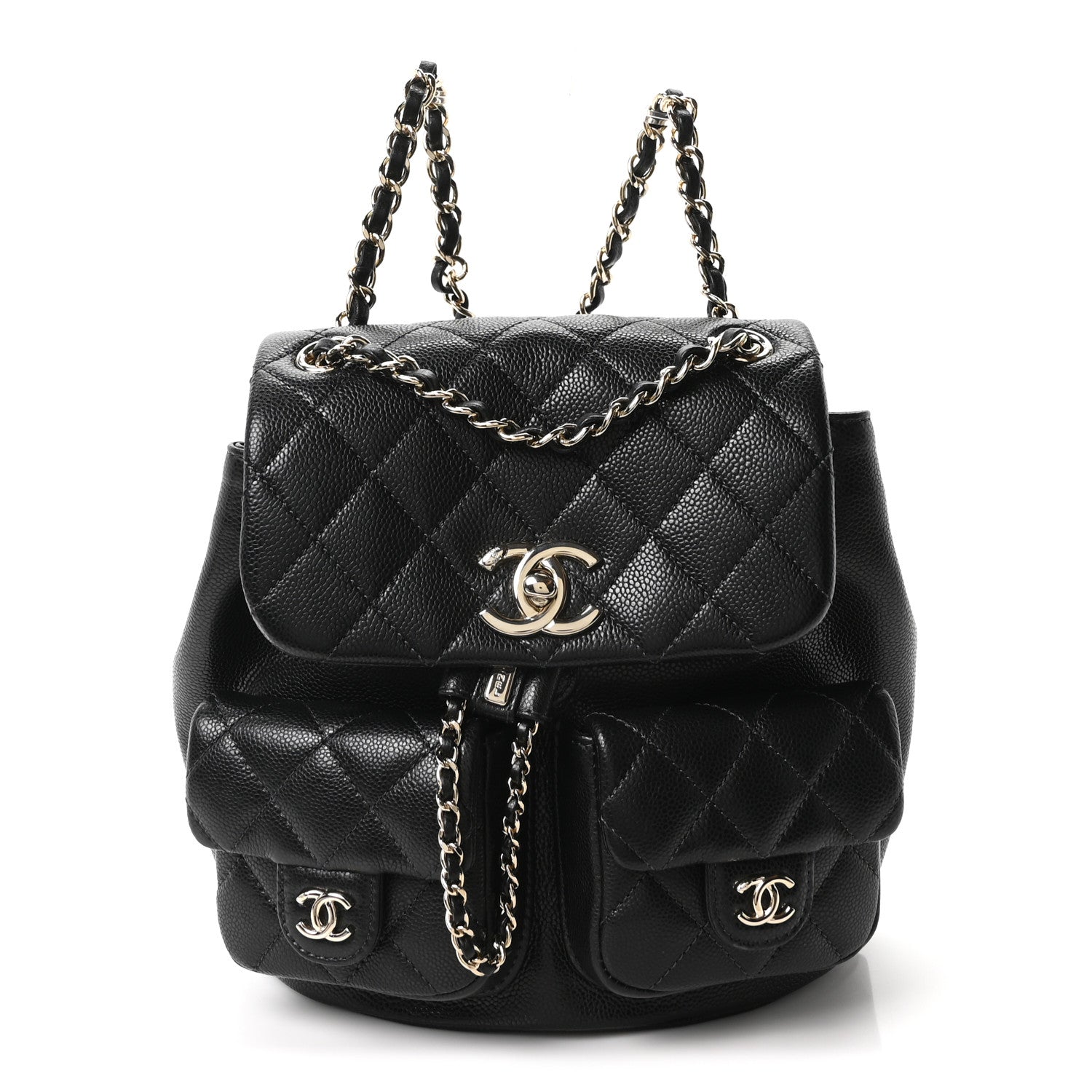 chanel backpack caviar leather Chanel Shiny Caviar Quilted Small Duma Pockets Drawstring Backpack Black 1902858 – FASHIONPHILE
