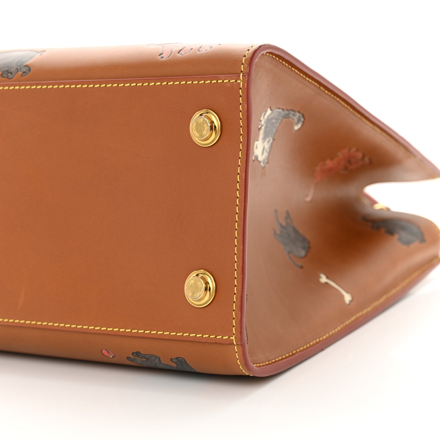 Calfskin Catogram City Steamer MM Chataigne