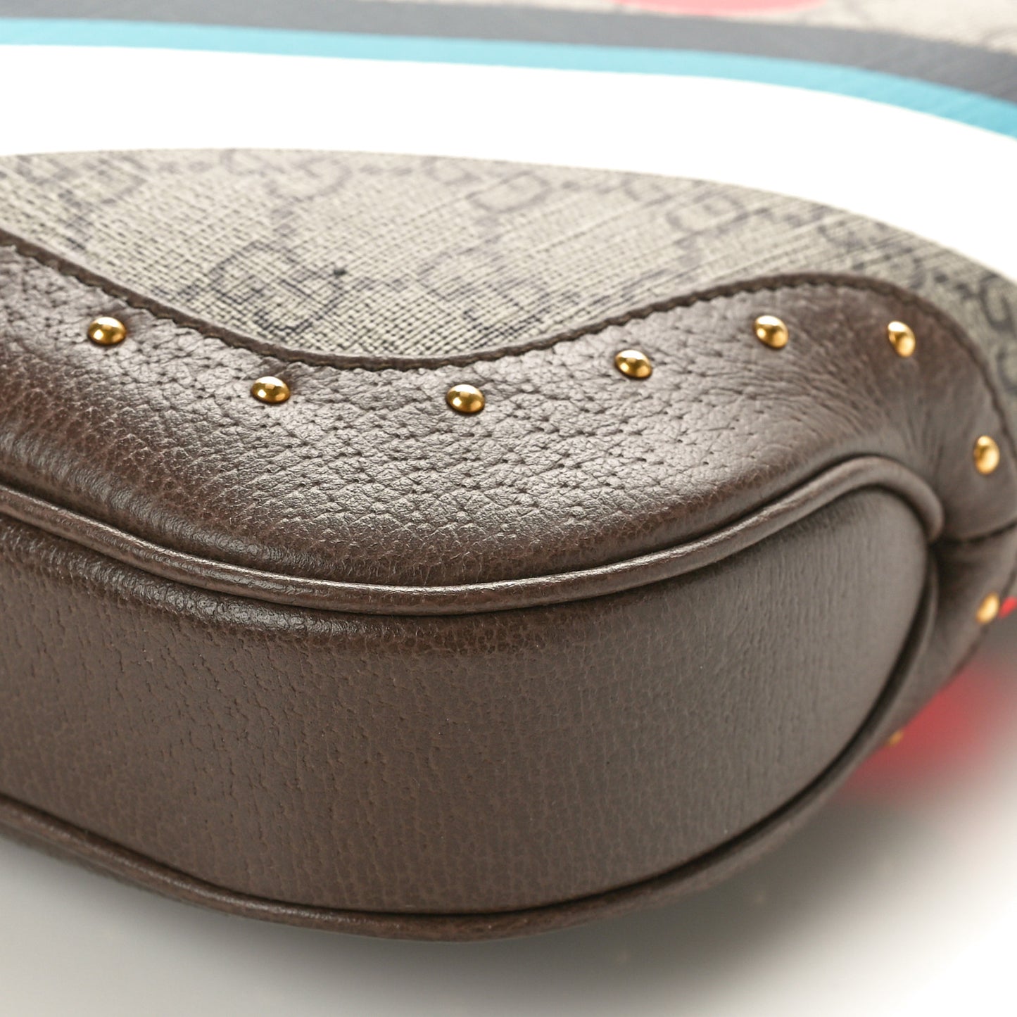 GG Supreme Monogram Geometric Textured Dollar Calfskin Web Small Jackie 1961 Hobo