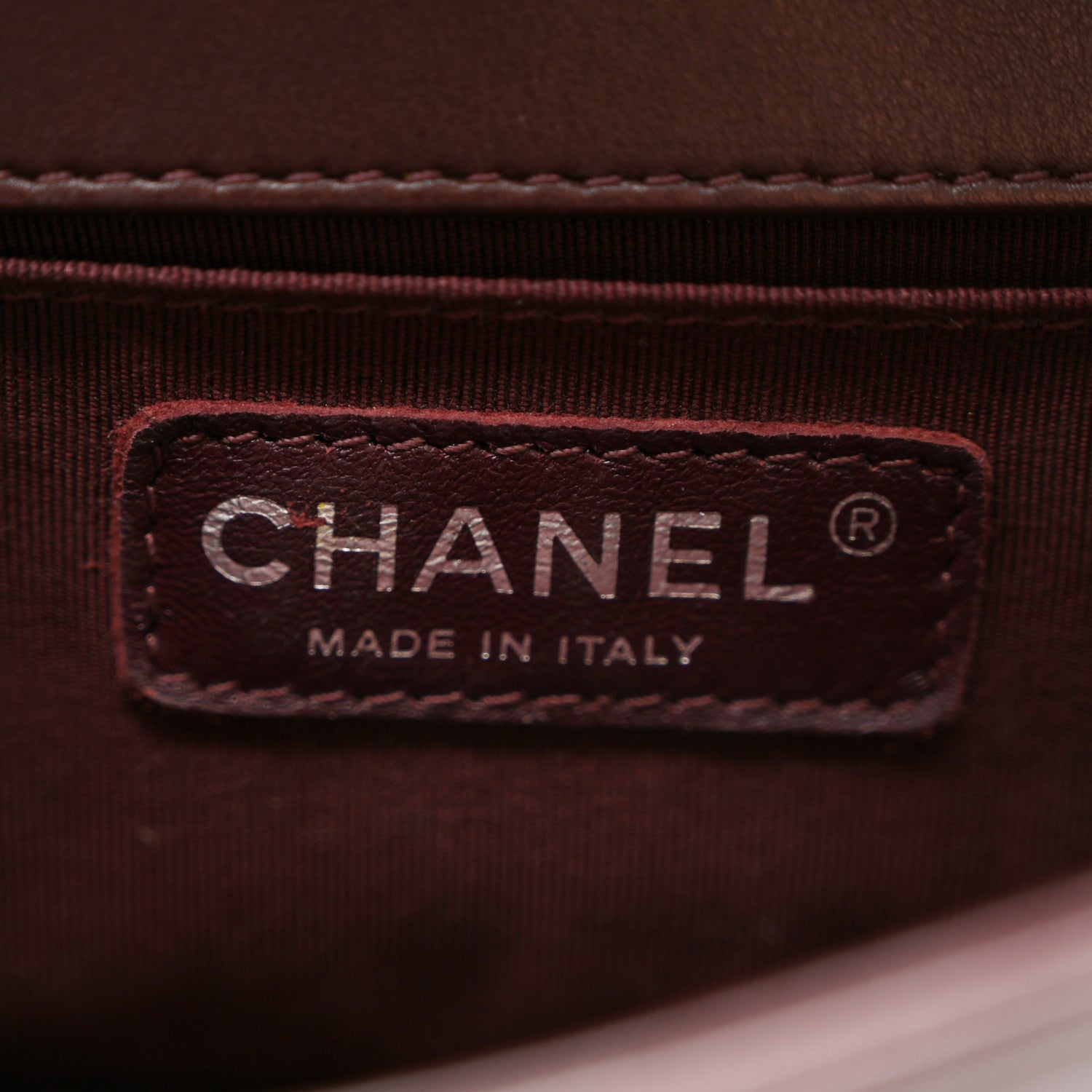 Chanel Calfskin Chevron Quilted Small Boy Flap Burgundy 6 of 10