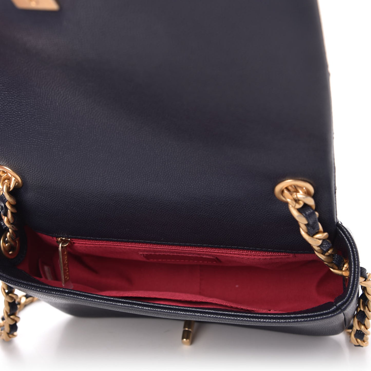 Caviar Quilted Small Fashion Therapy Flap Bag Navy Blue