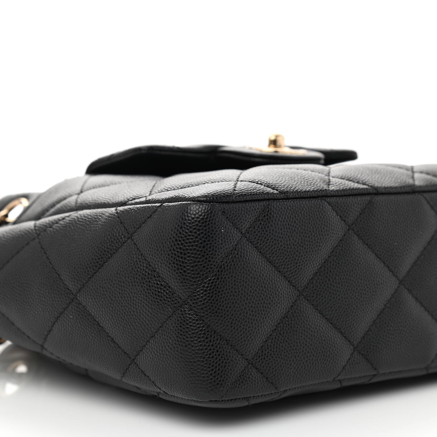 Chanel Caviar Quilted Flap Bucket Bag Black 9 of 11