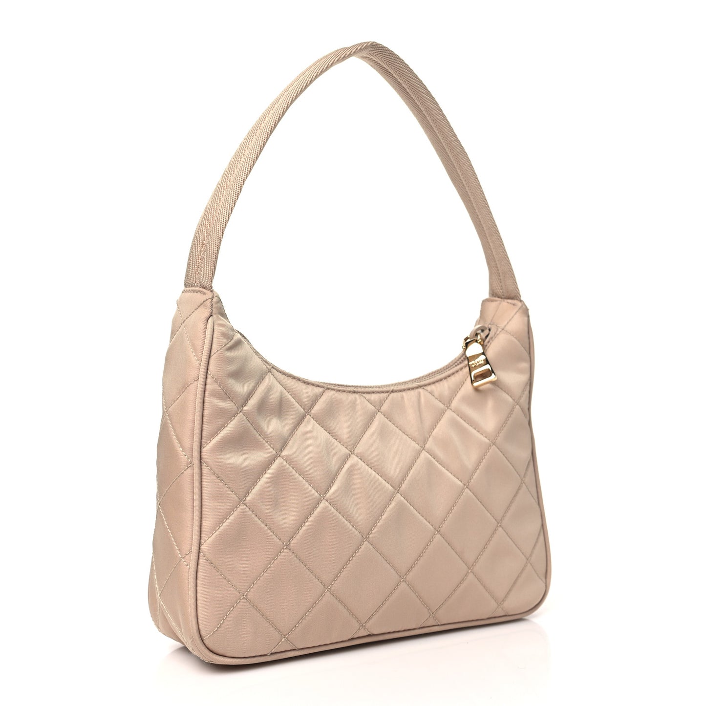 Tessuto Nylon Impuntu Quilted Shoulder Bag Cammeo