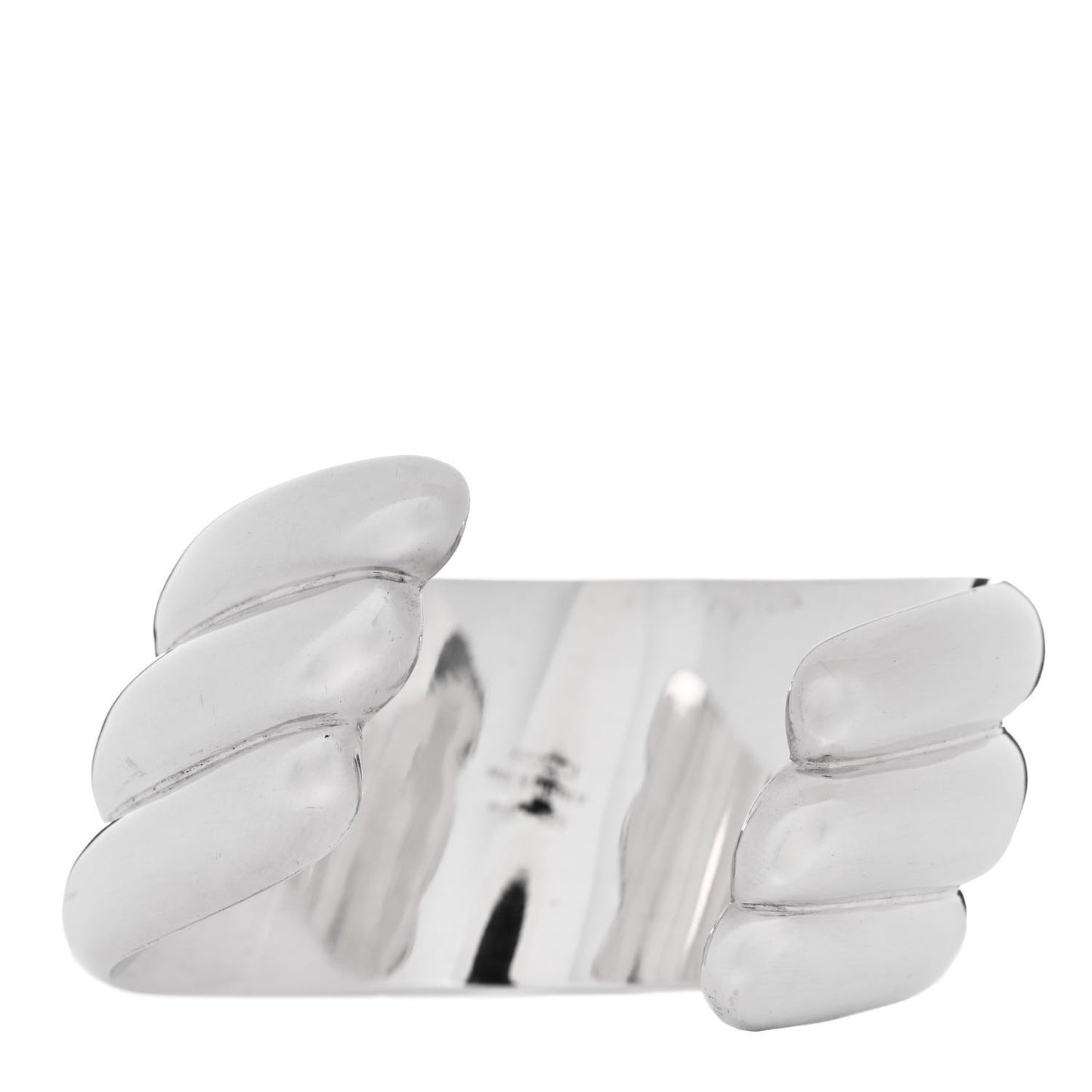 Sterling Silver Wide Puffy 3 Row Cuff Bracelet