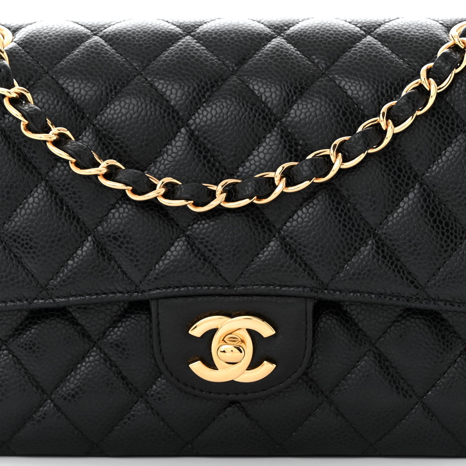 Chanel Caviar Quilted Medium Double Flap Black 8 of 11