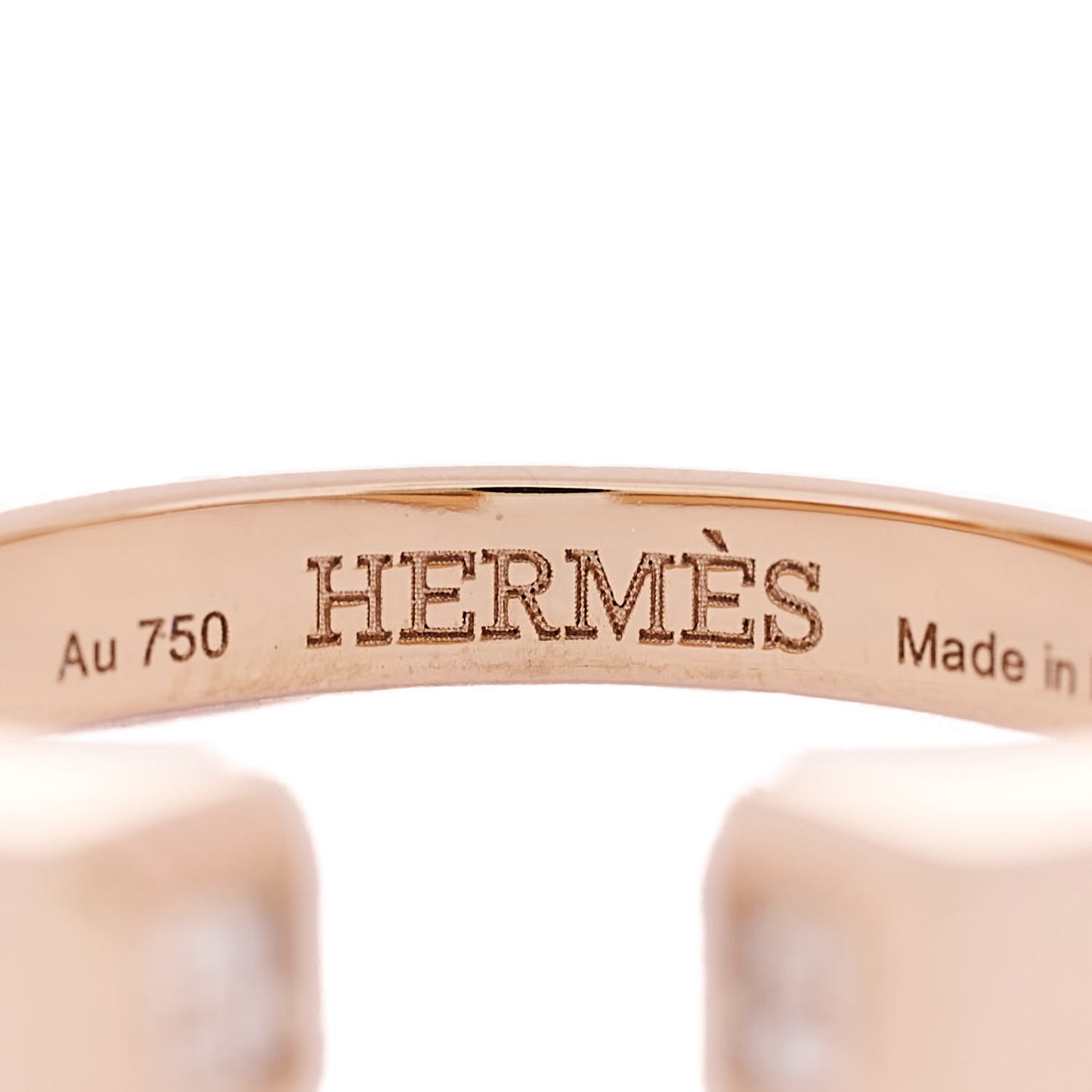 18K Rose Gold Diamond PM Clou de Forge Ring 49 5