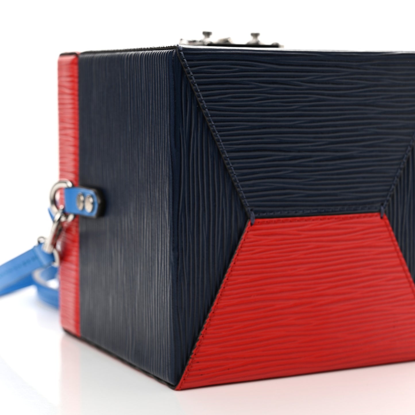 Epi Bleecker Box Indigo Coquelicot