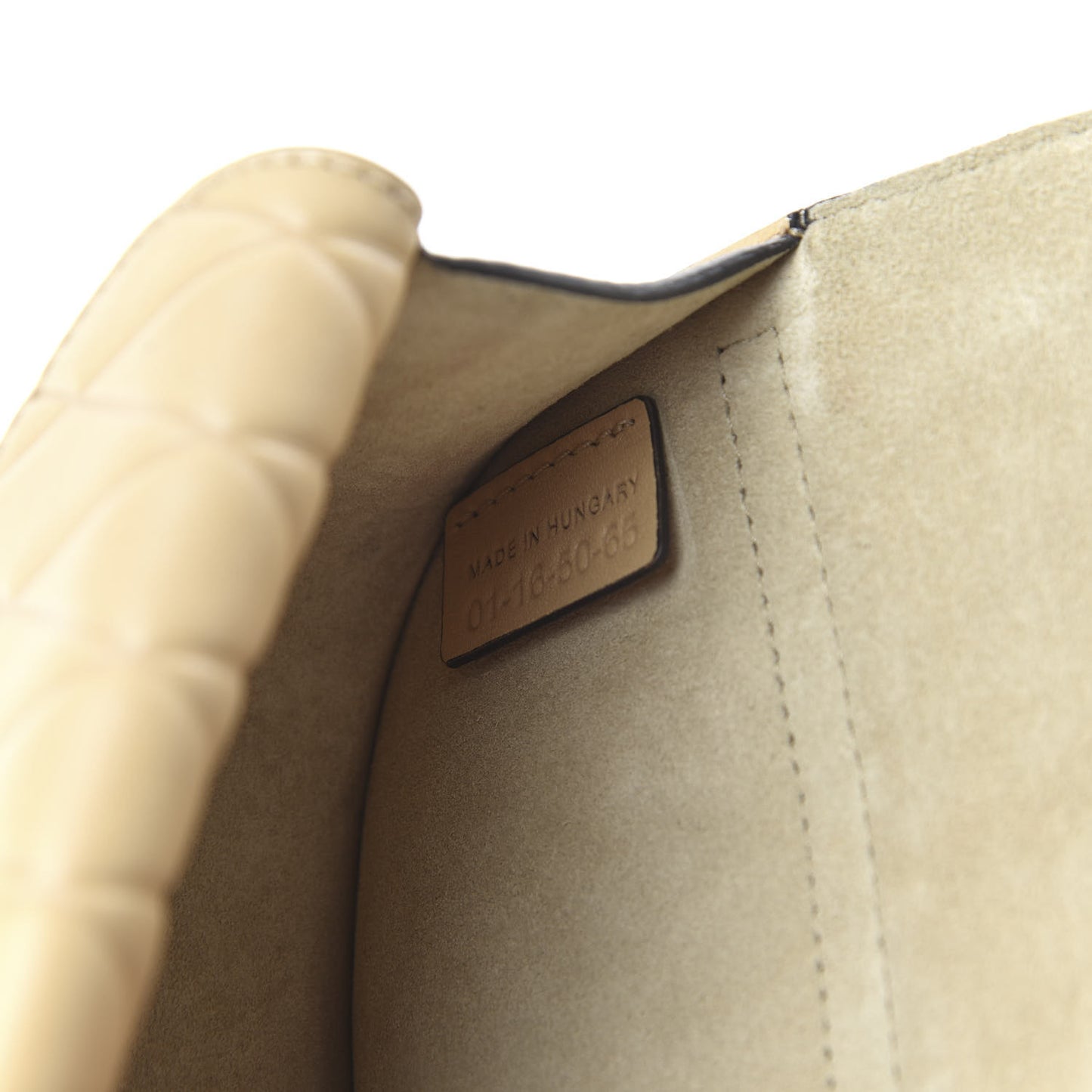 Calfskin Embossed Nano Georgia Crossbody Bag Sand