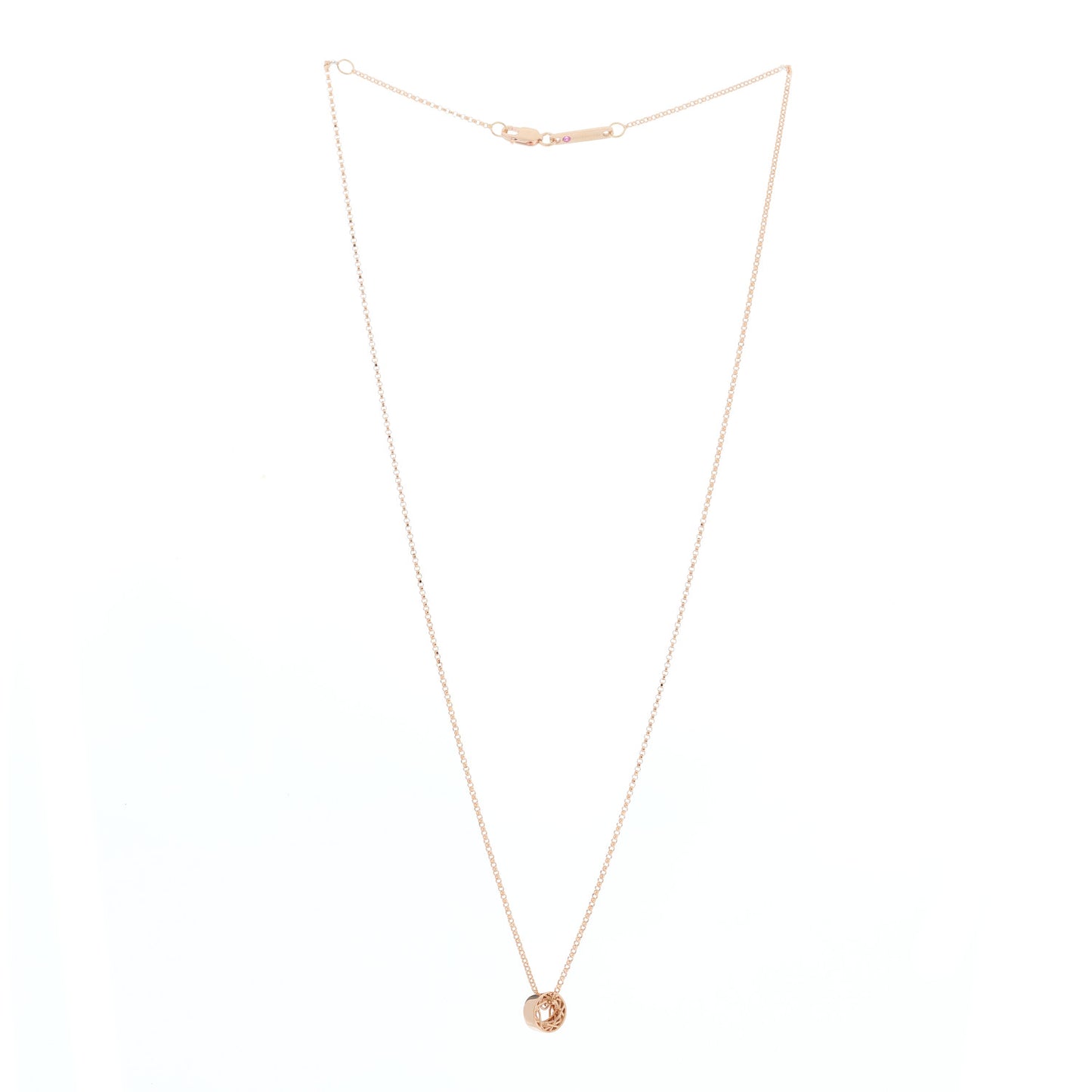 18K Rose Gold Symphony Golden Gate Rondel Pendant Necklace
