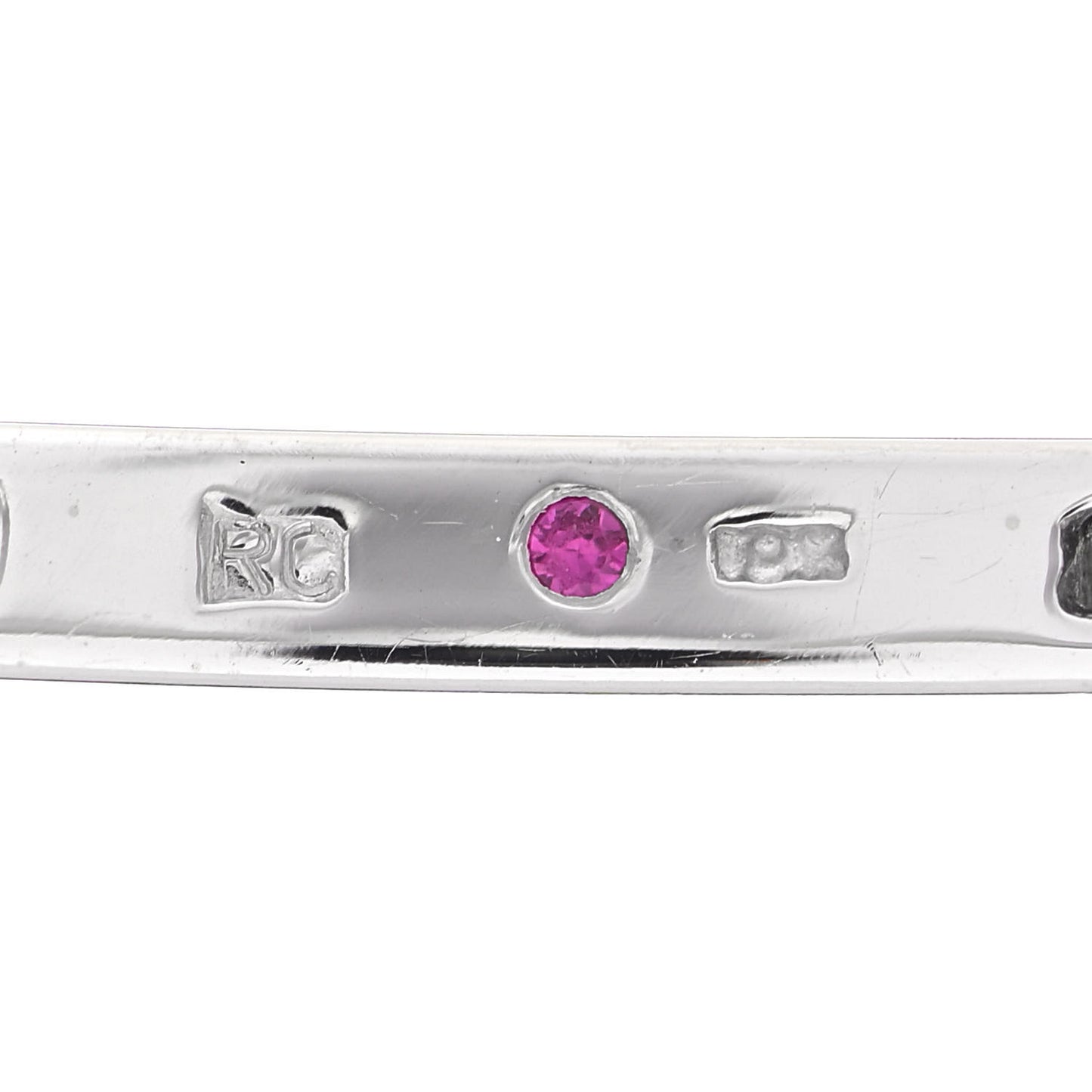 18K White Gold Diamond Bangle Bracelet