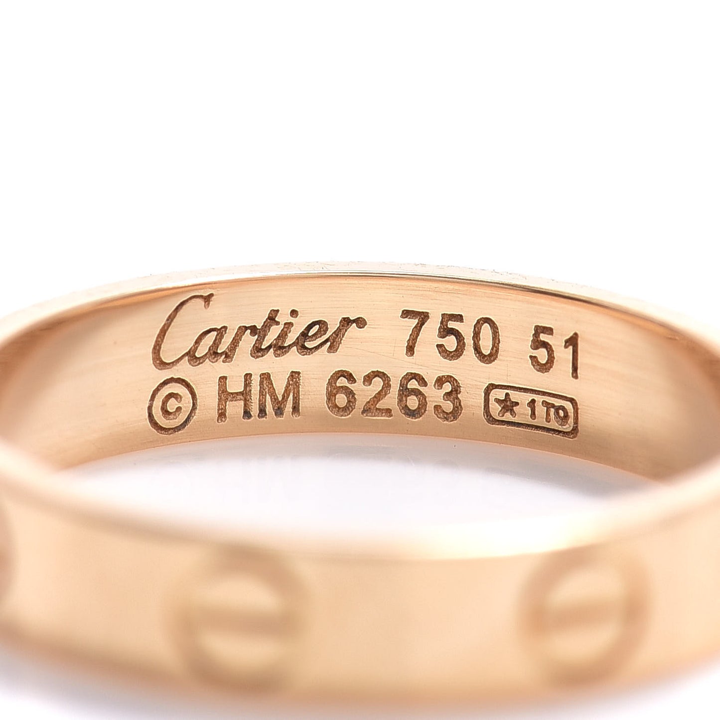 18K Yellow Gold 3.5mm LOVE Wedding Band Ring 51 5.75