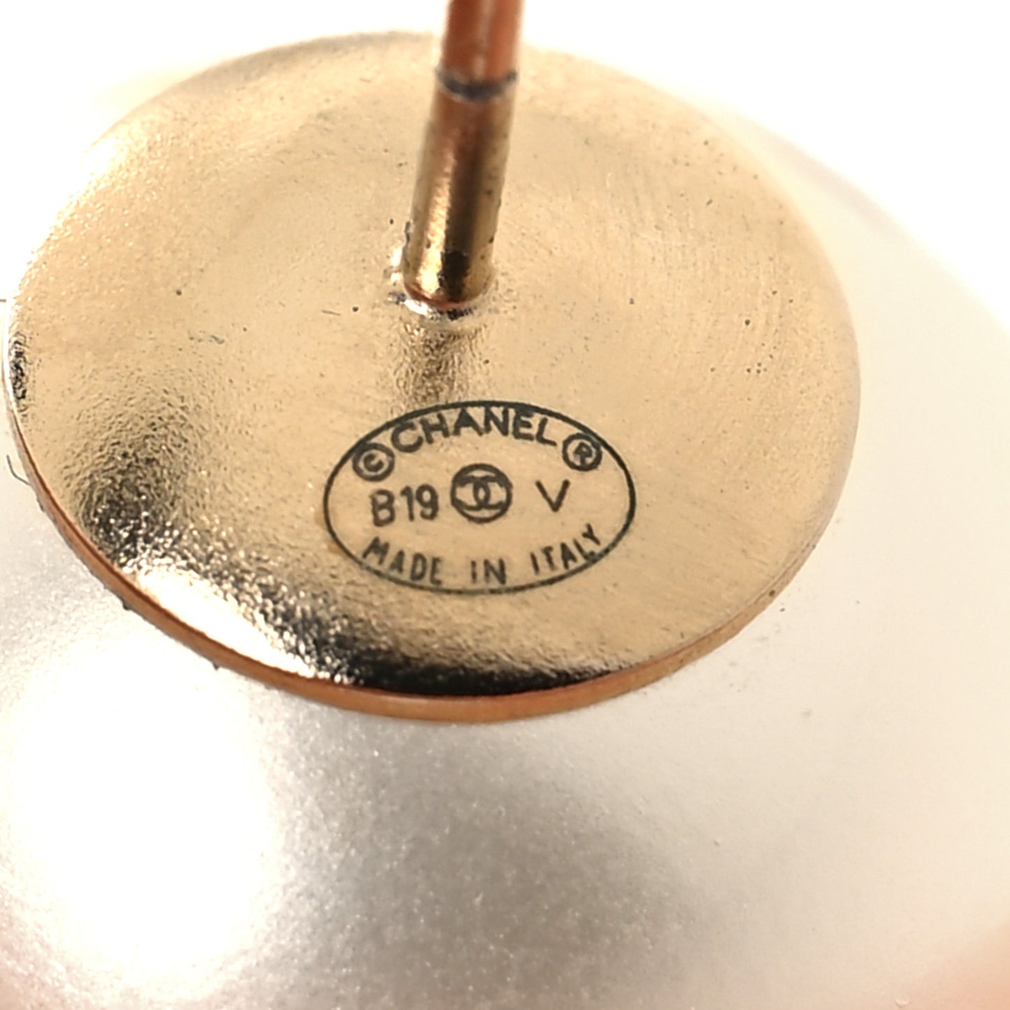 Pearl CC Large Earrings Gold