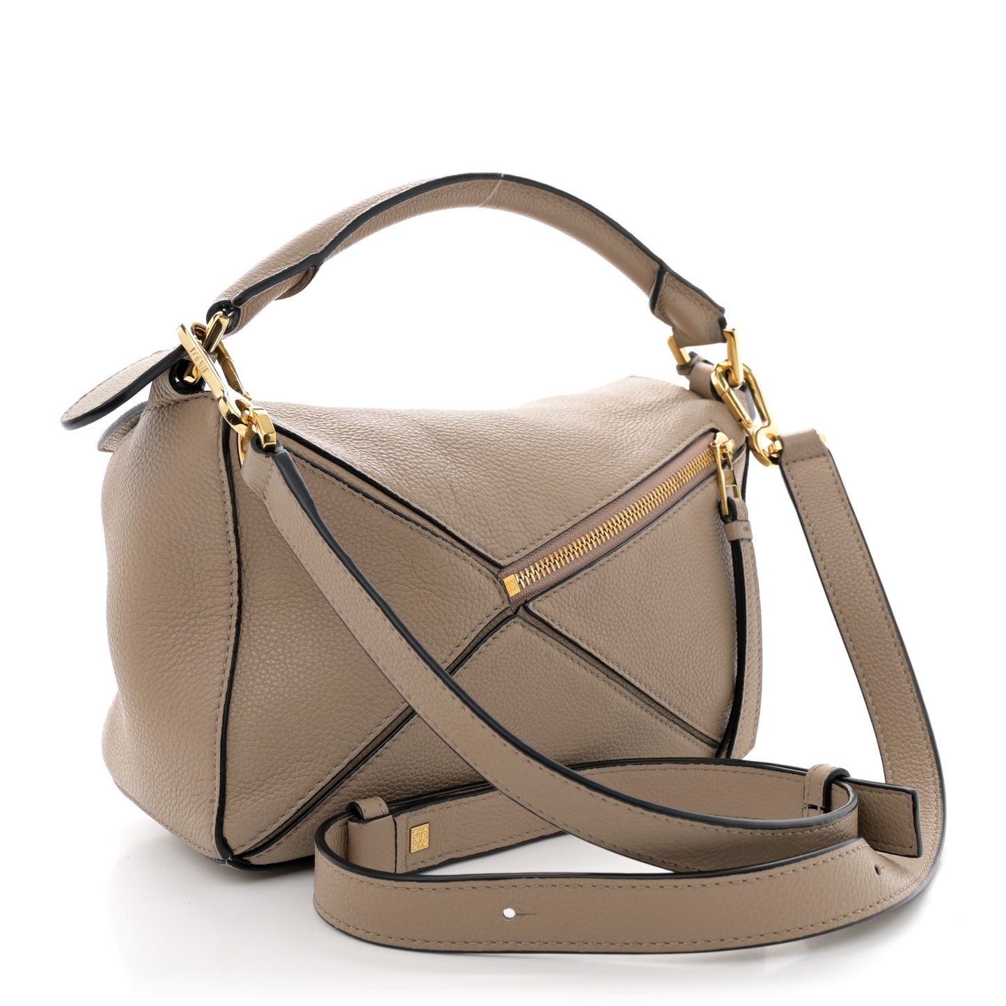 Grained Calfskin Puzzle Bag Mink