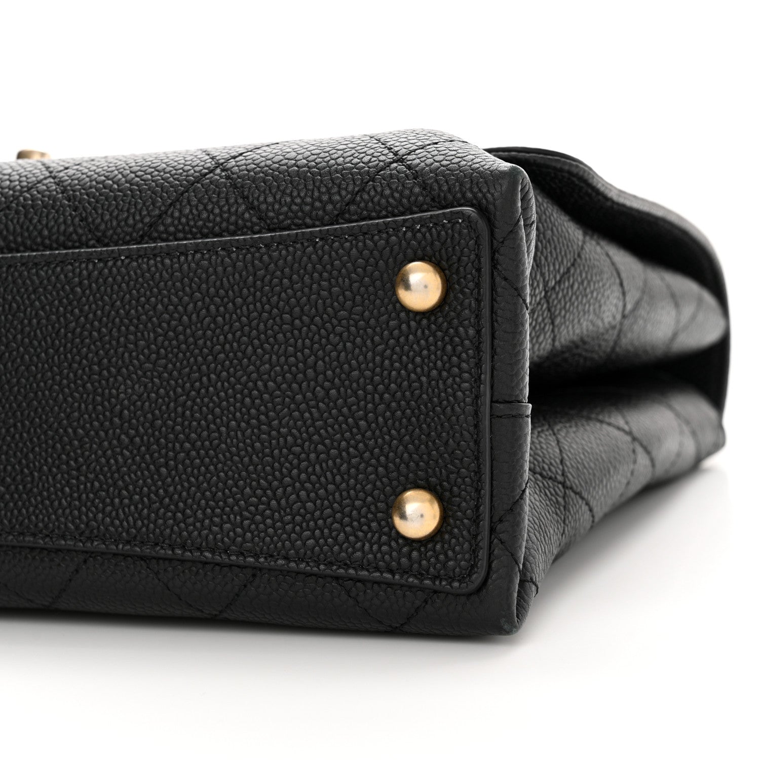 Chanel Grained Calfskin Stitched Flap Black 10 of 16