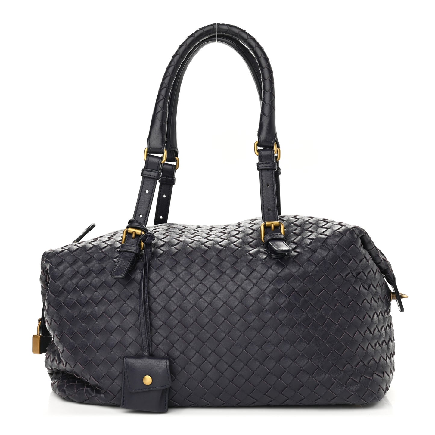 Nappa Intrecciato Boston Ink Aubergine
