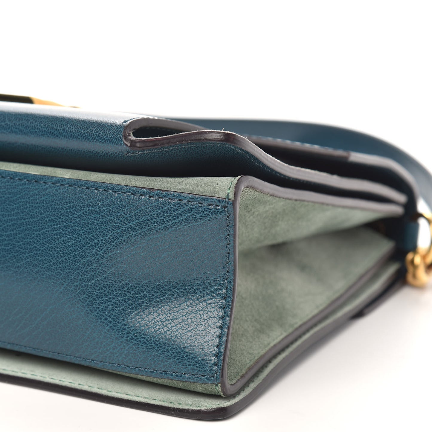 Goatskin Medium GV3 Shoulder Bag Blue Pistachio