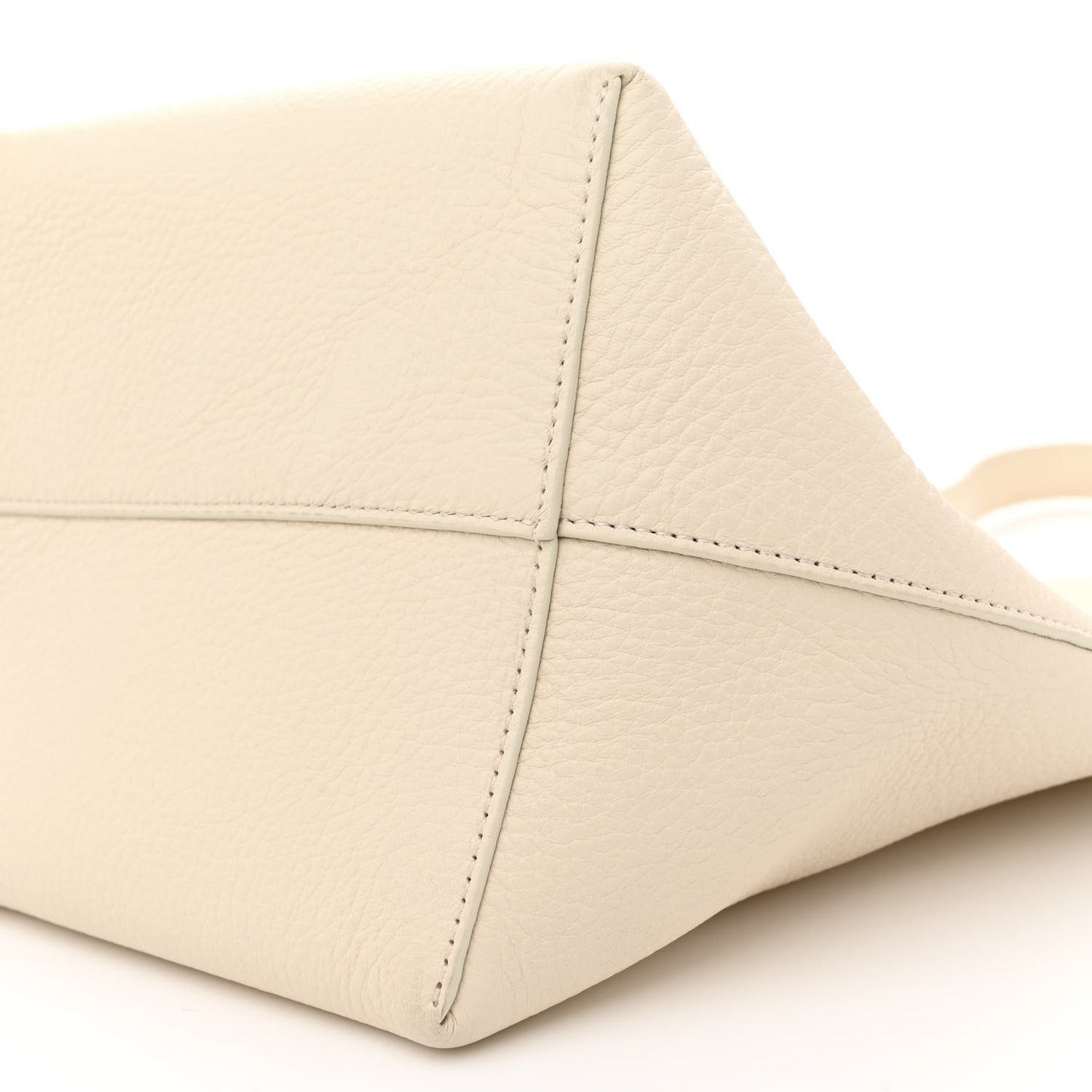 Grained Calfskin Medium N/S Park Tote Ivory