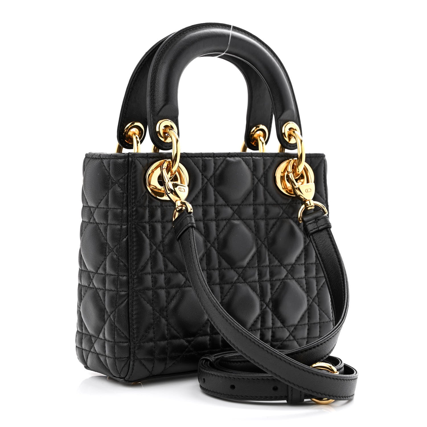 Christian Dior Lambskin Cannage Mini Lady Dior Black 3 of 10