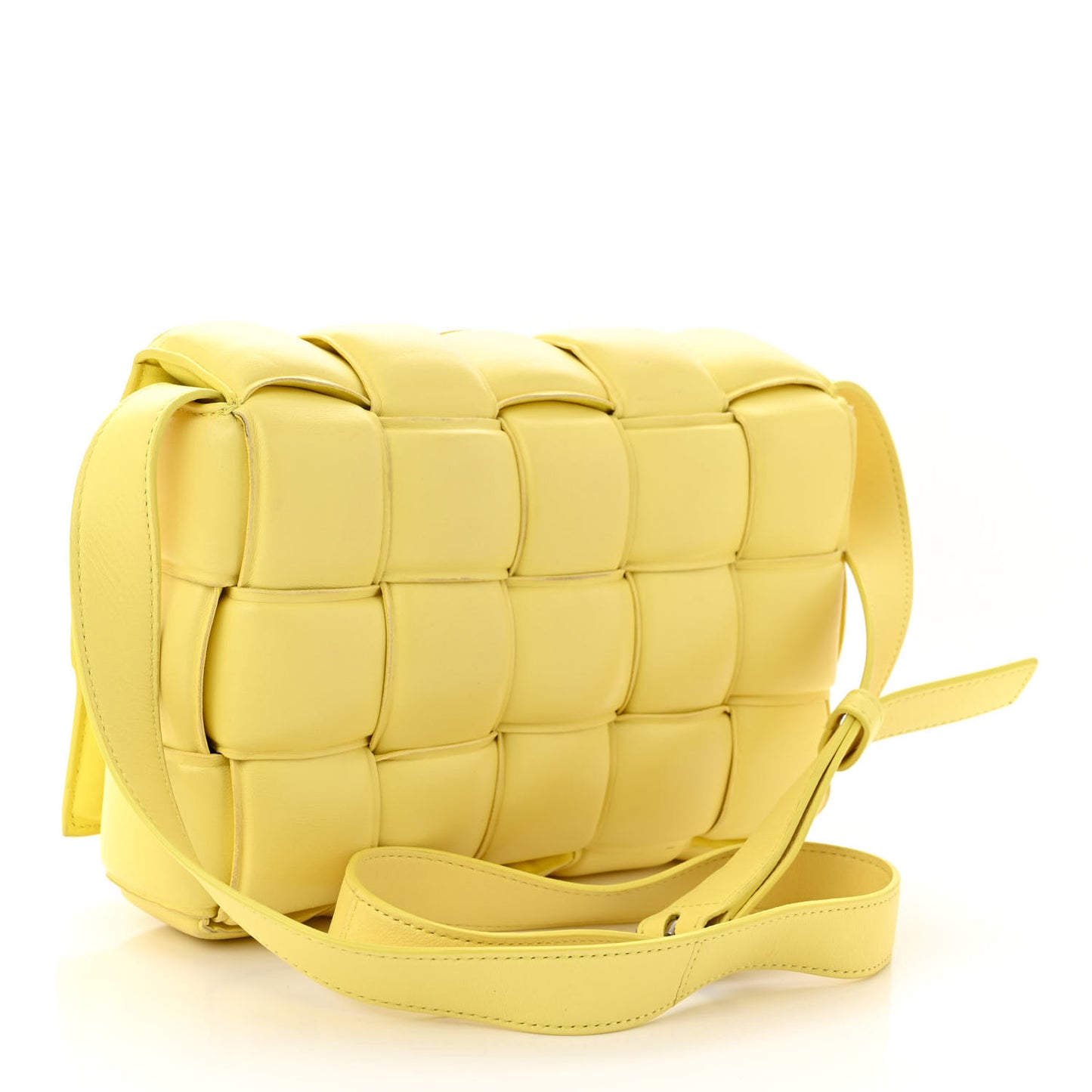 Nappa Maxi Intreccio Padded Cassette Crossbody Bag Sherbert