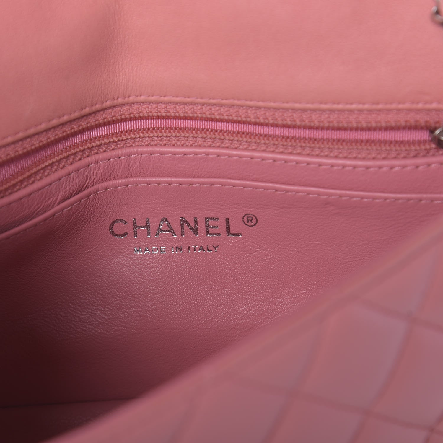 Chanel Lambskin Quilted Mini Rectangular Flap Pink 6 of 12