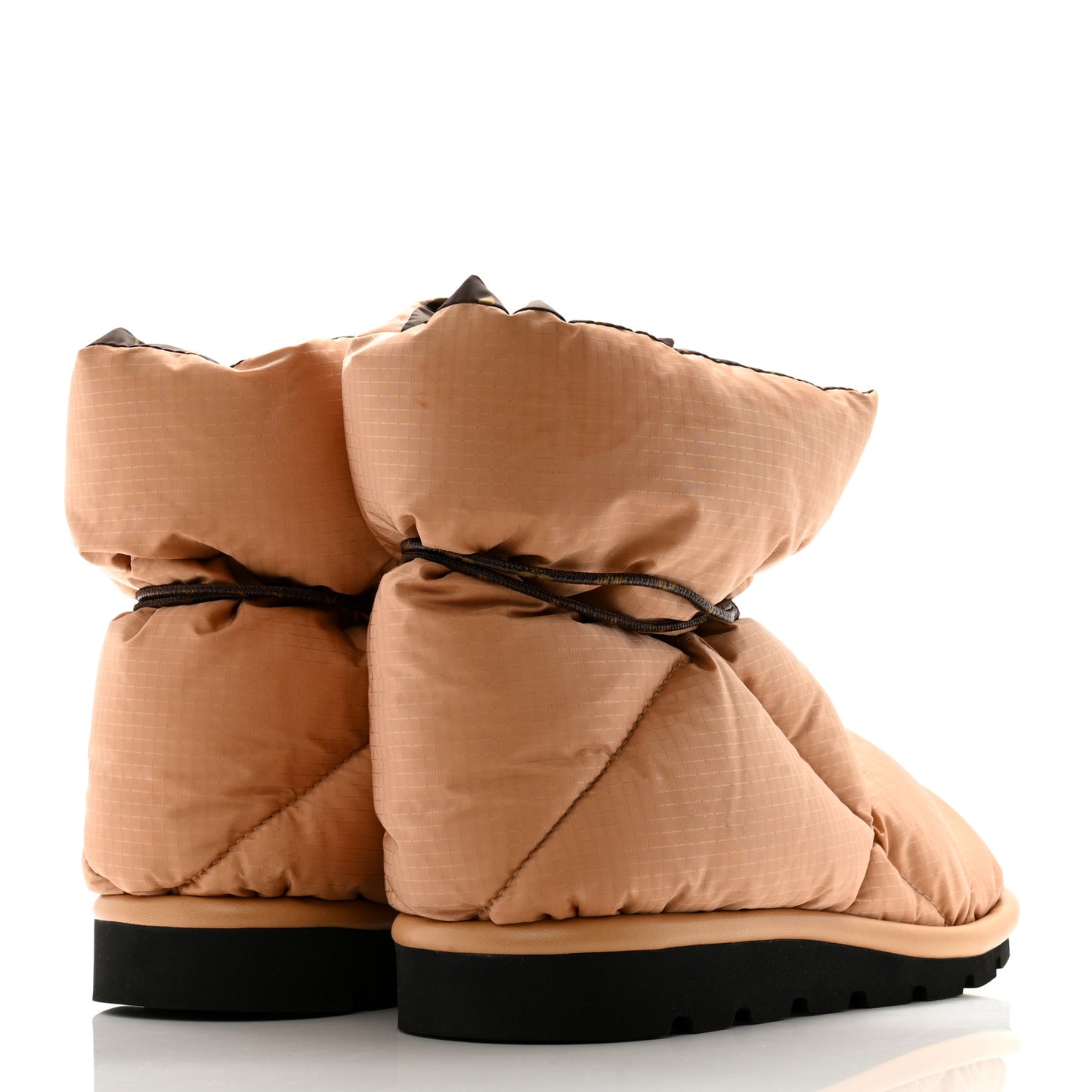 Nylon Monogram Pillow Comfort Ankle Boot 38 Beige