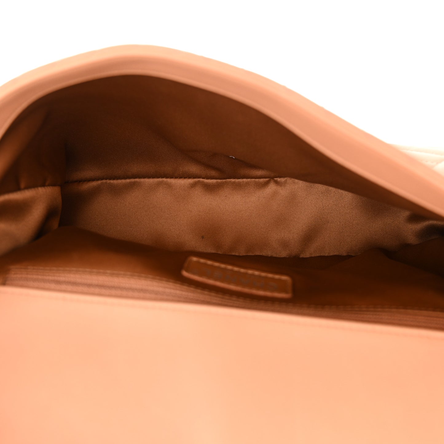 Lambskin Quilted Large CC Crossing Flap Camel