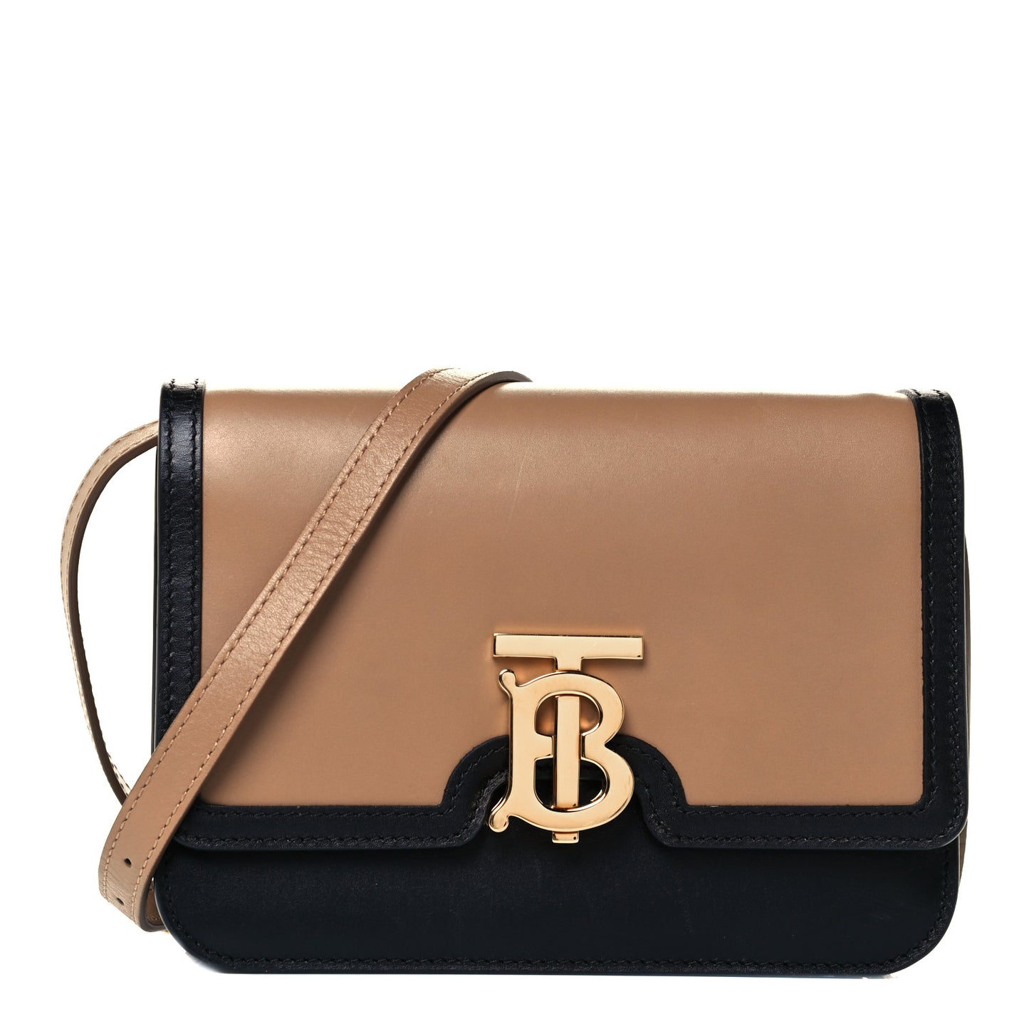 Calfskin Small TB Envelope Clutch Bag Malt Brown
